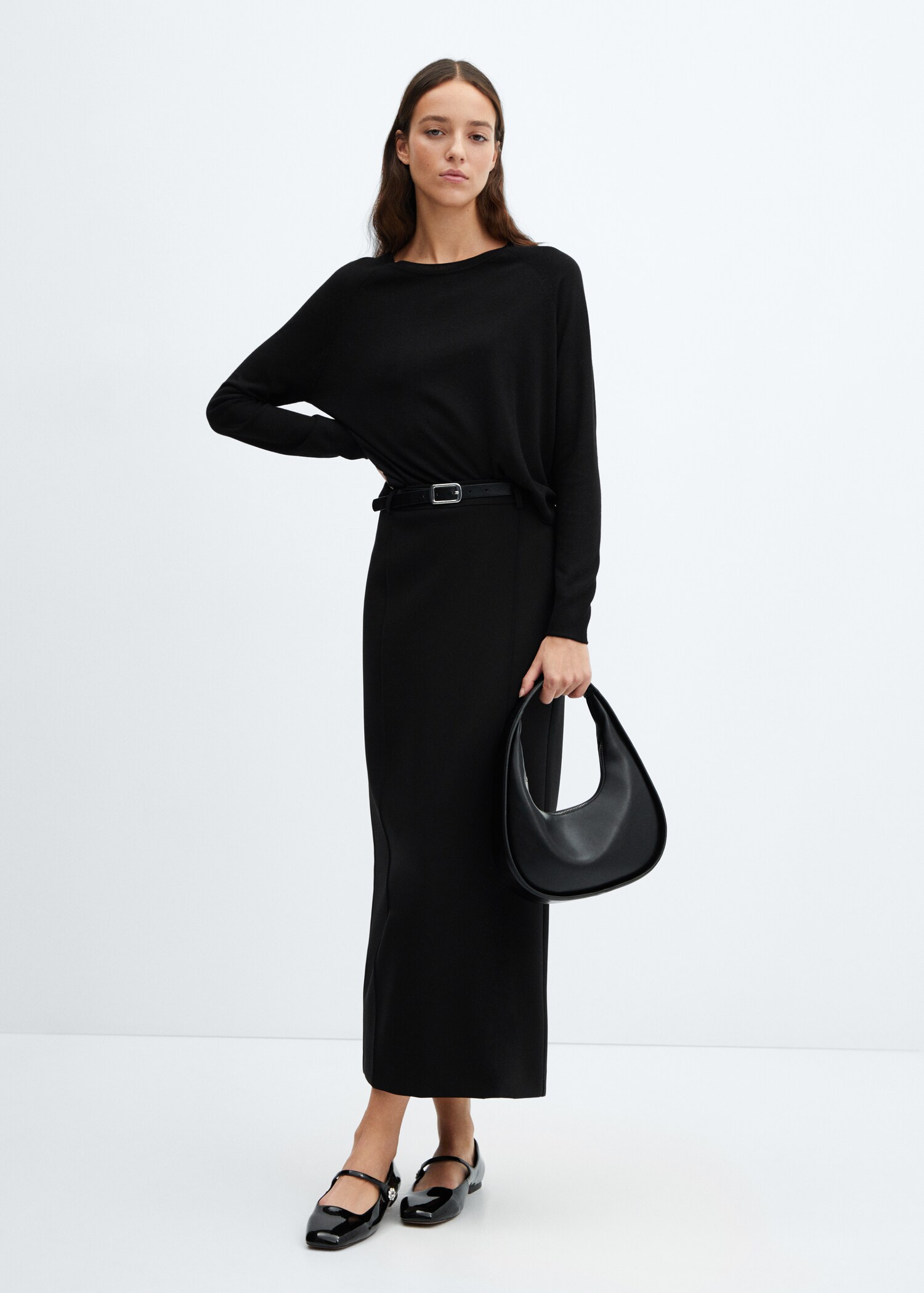Leather-effect shoulder bag - General plane