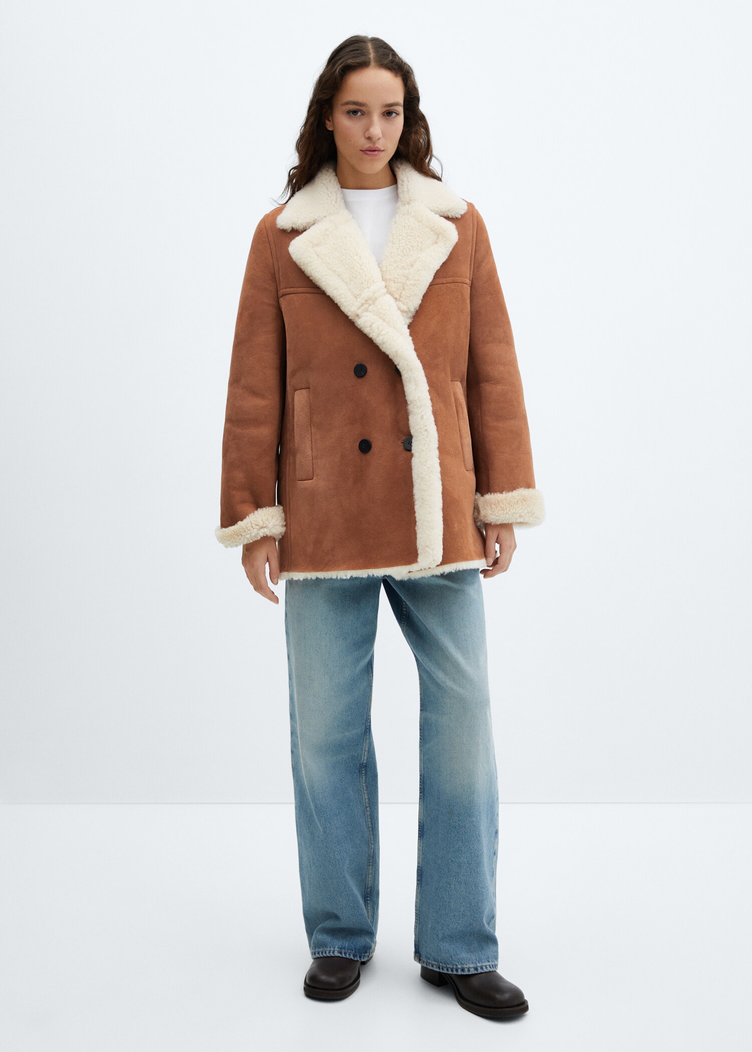 Manteau double face cuir - Plan général