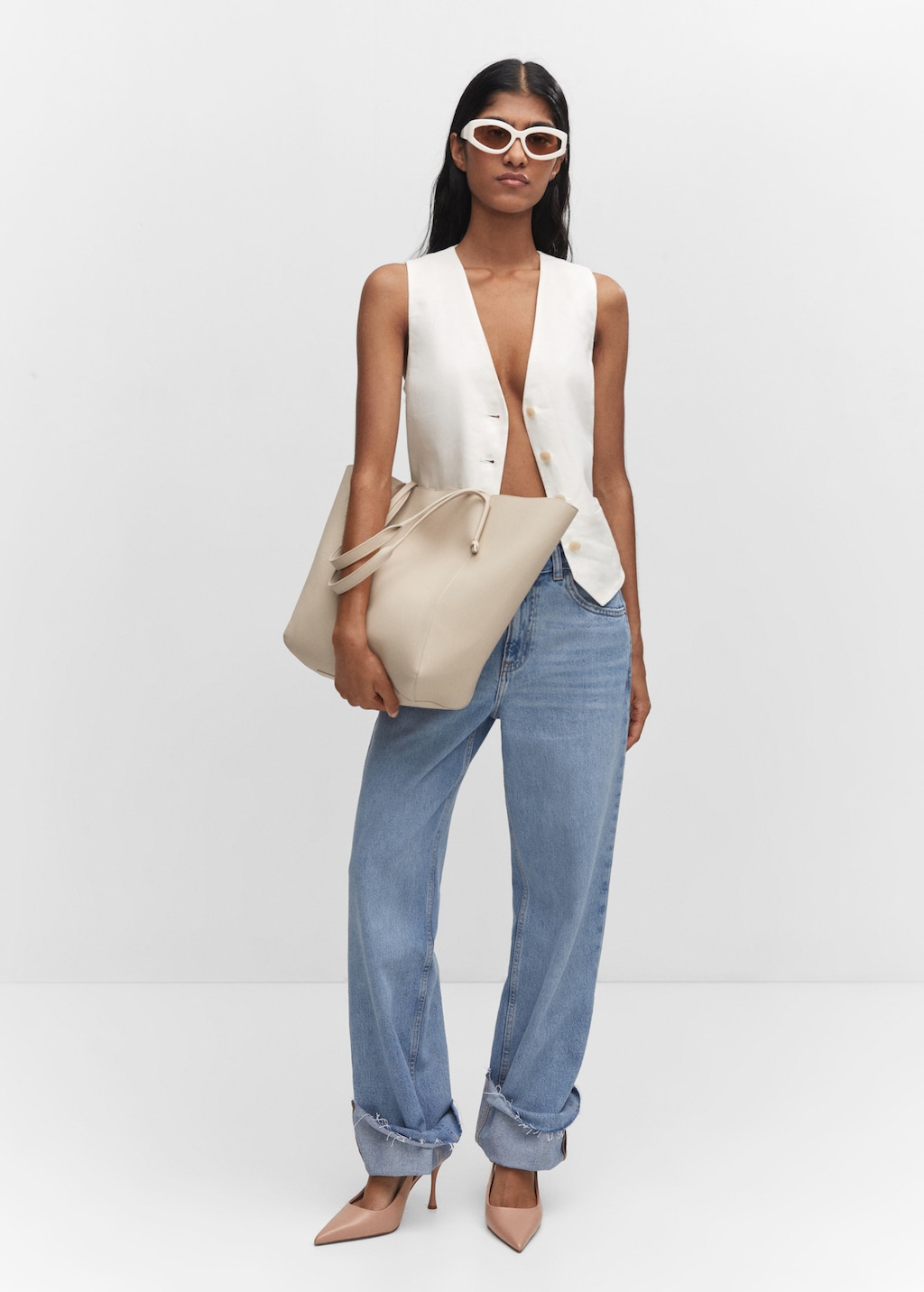 Knot handle shopper bag