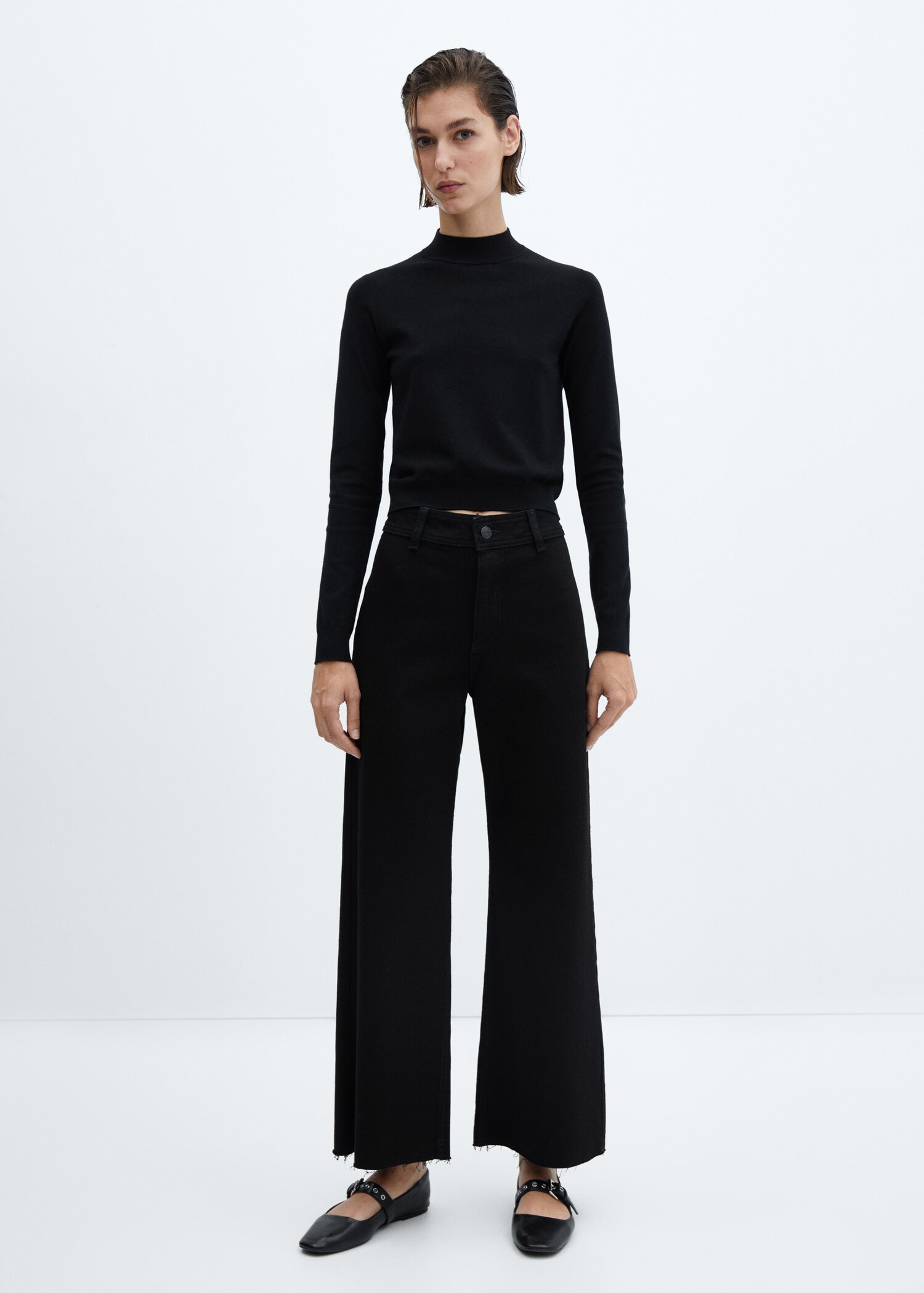 Jean style jupe-culotte Catherin taille haute - Plan général