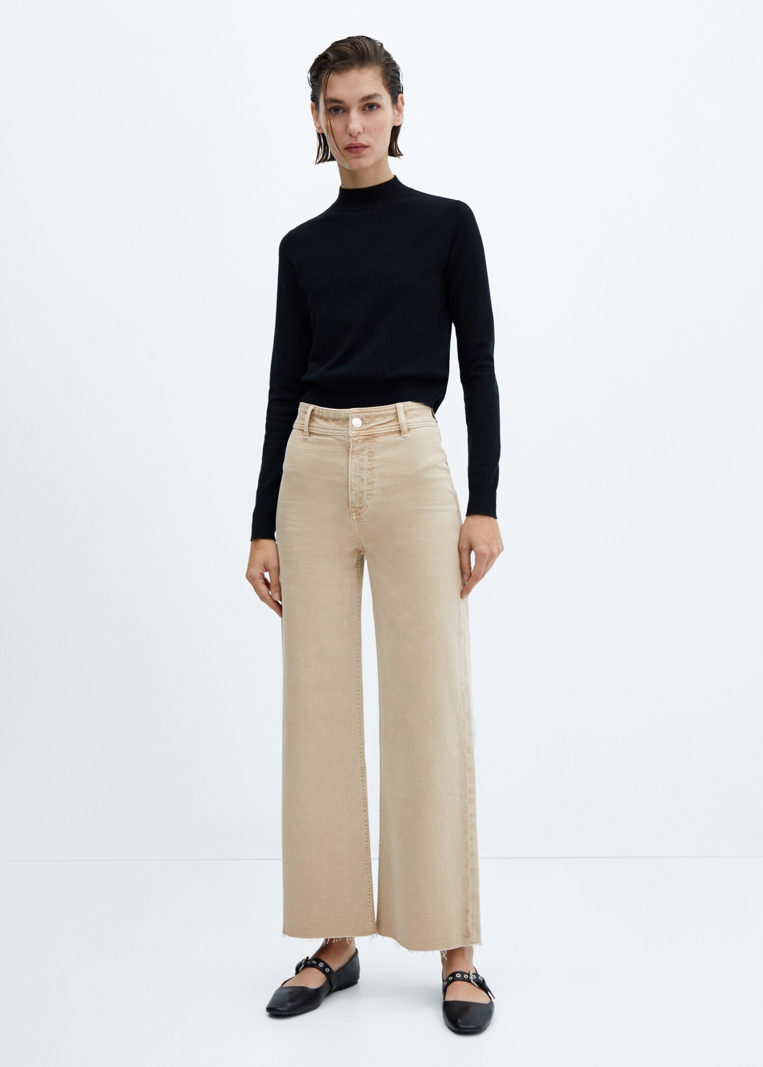 Jean style jupe-culotte Catherin taille haute - Plan général