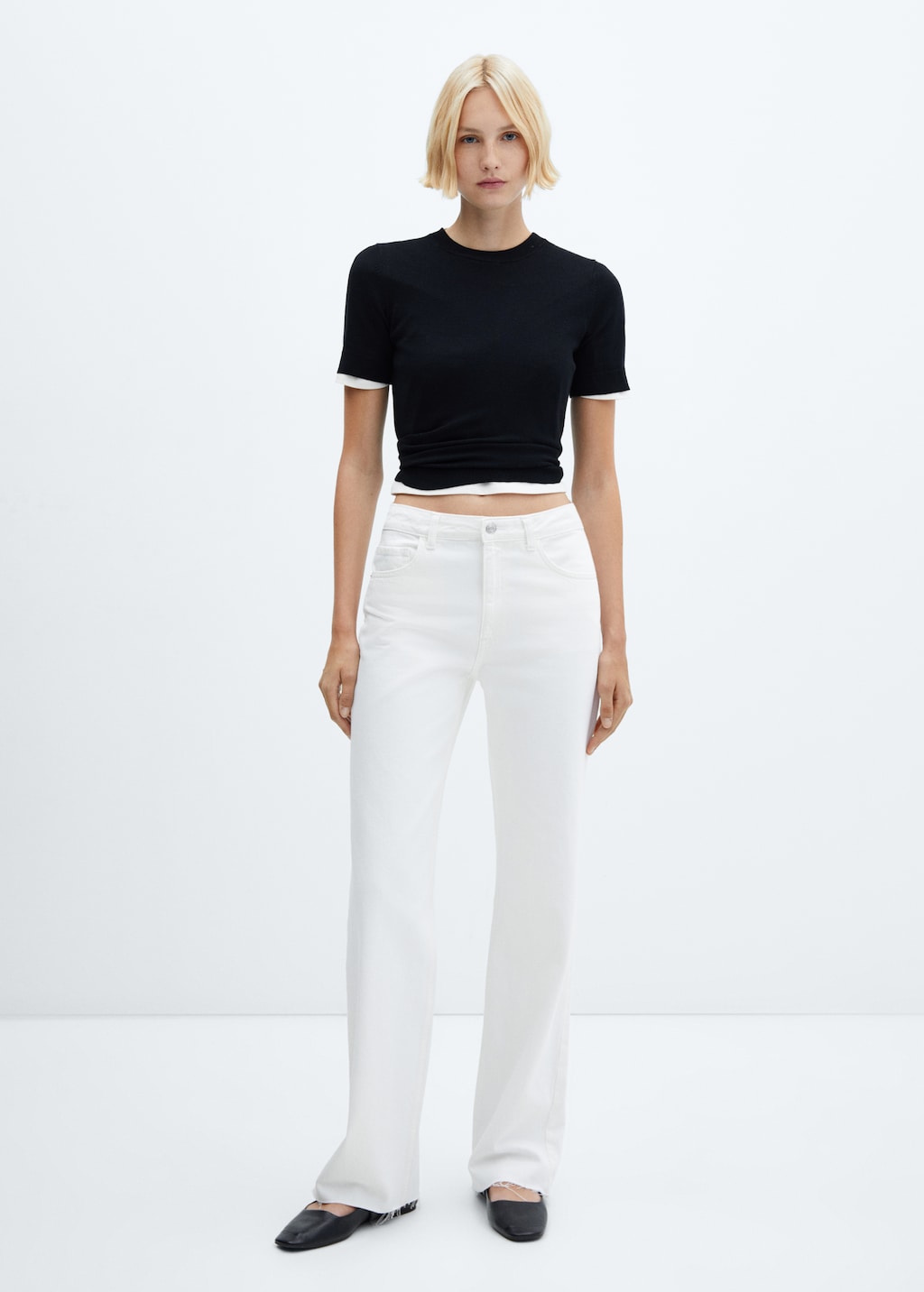 Wide leg mid-rise jeans - image 2