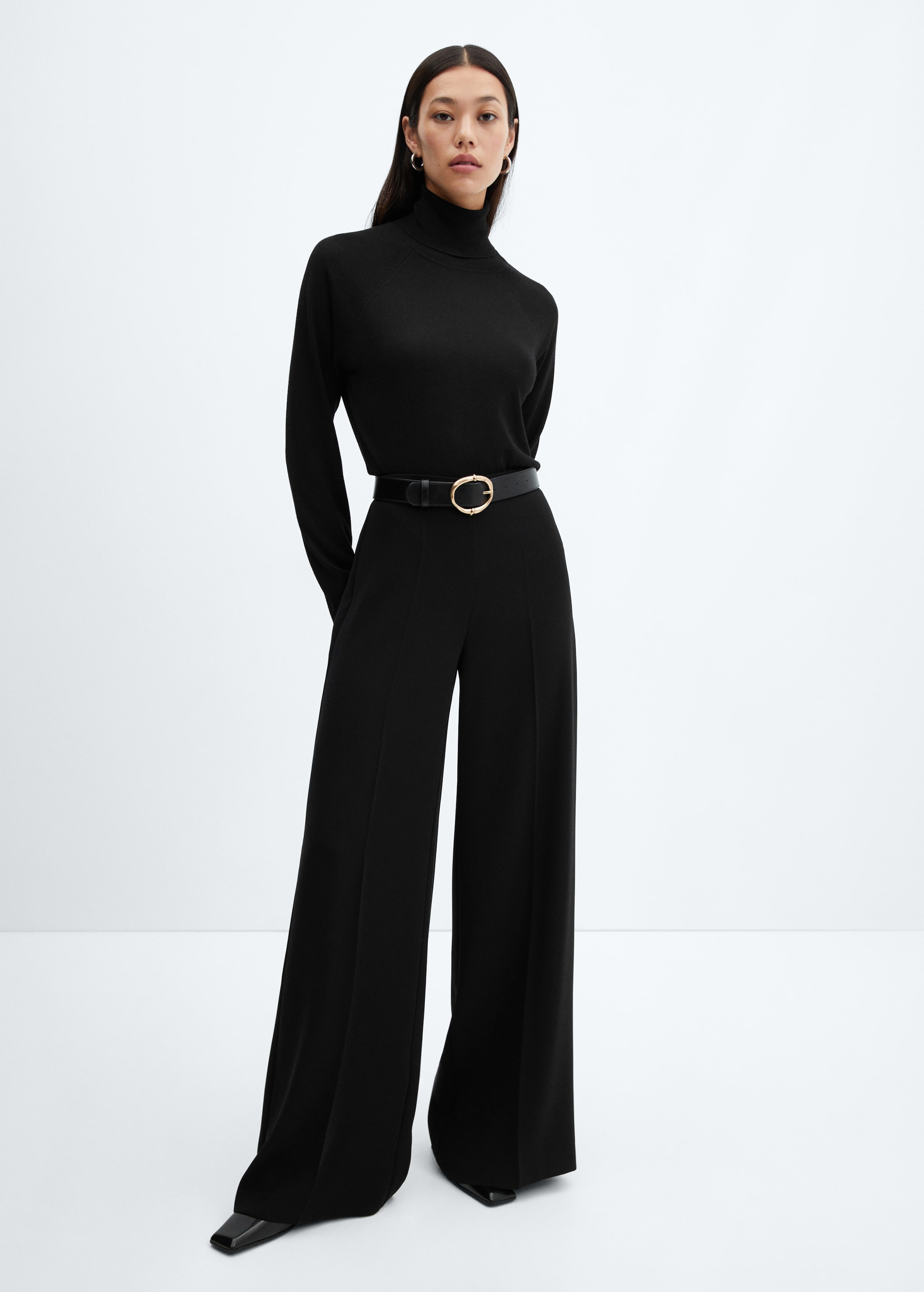 Pantalon Noir Look Pantalon Taille Haute Fluide Look Avec Pantalon