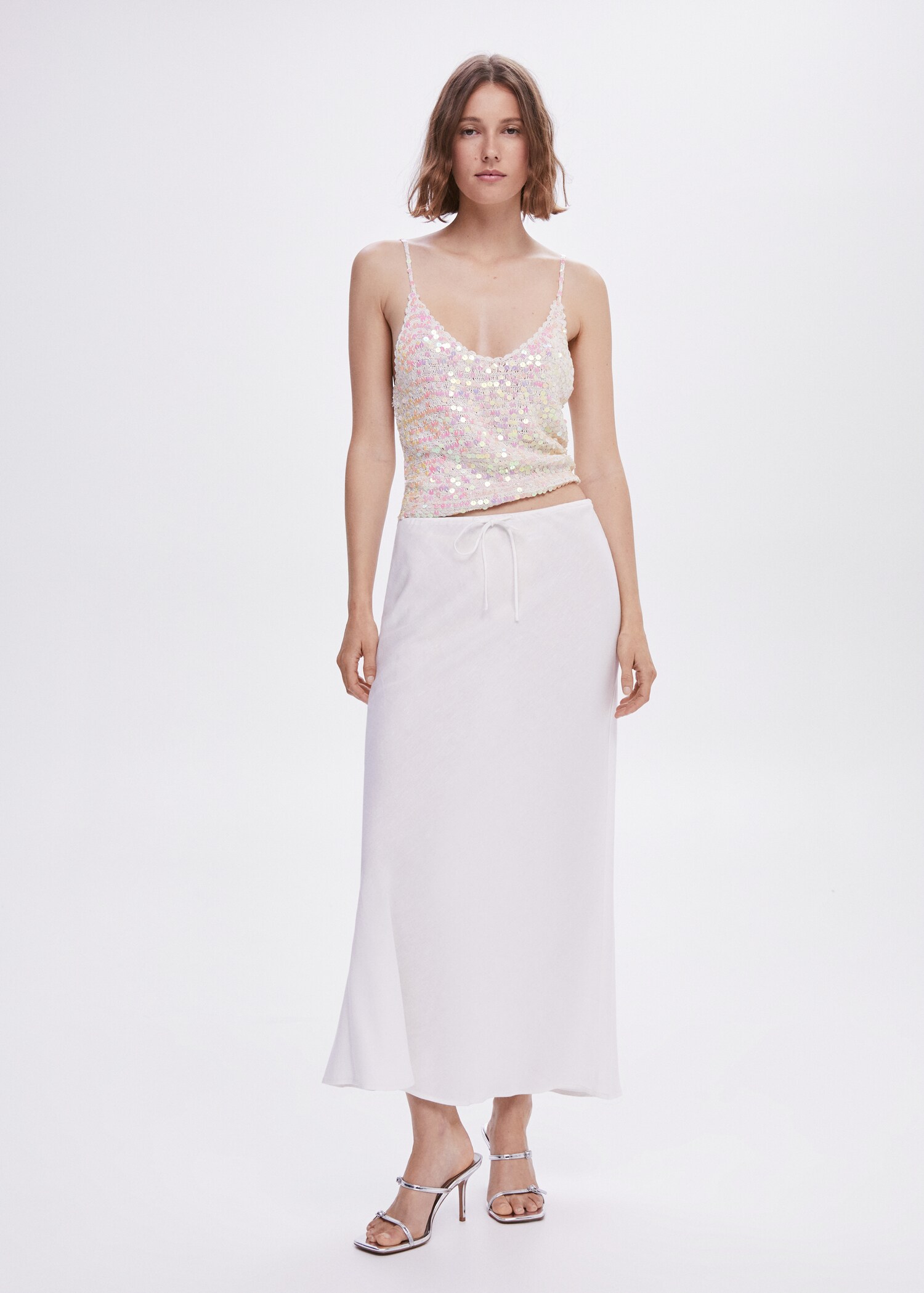 Sequined crochet top - General plane