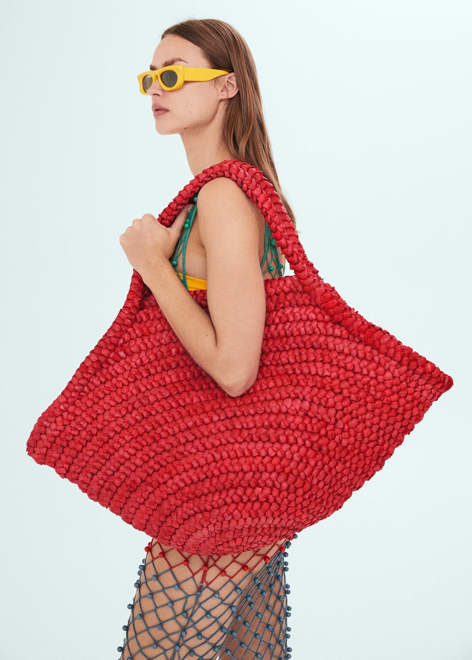 Natural fibre maxi tote bag - General plane
