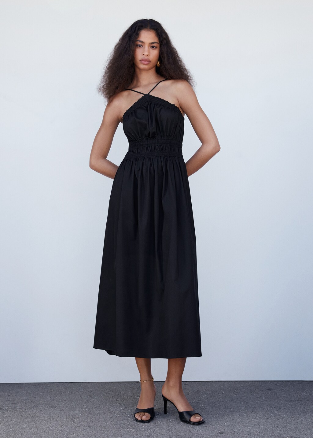 Halter overall dress hot sale