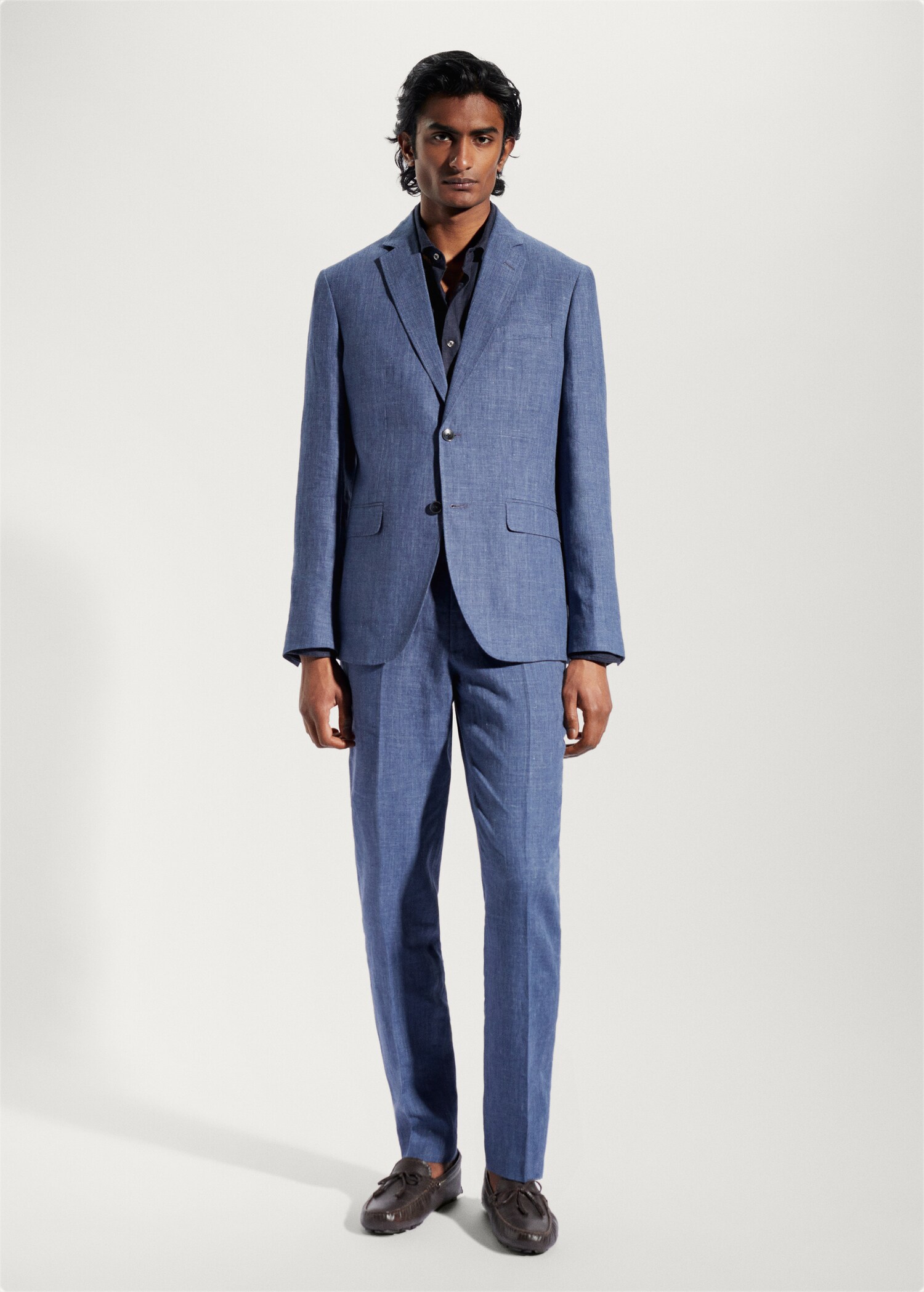 Blazer suit 100% linen - General plane