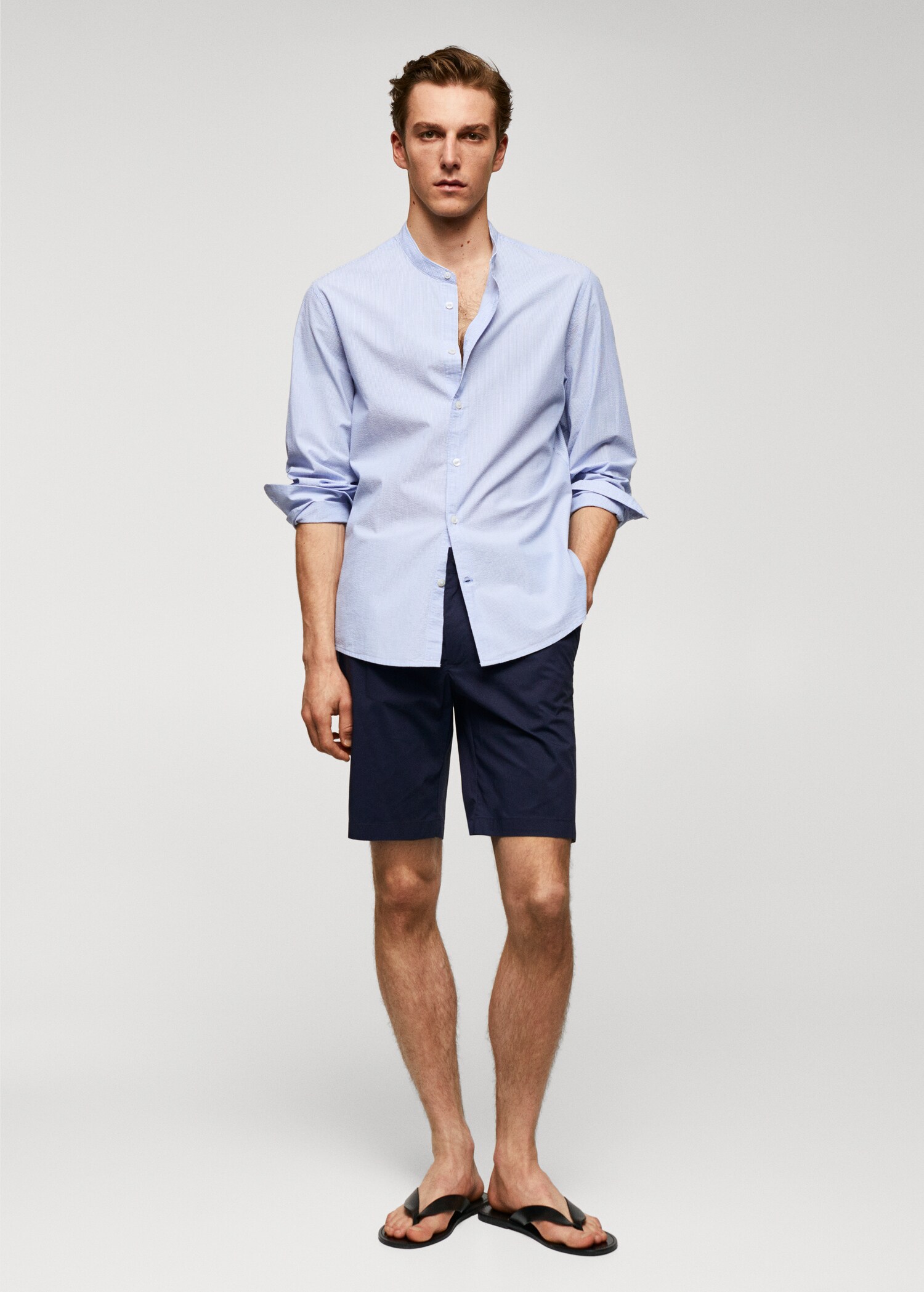 Chemise coton seersucker milleraies - Plan général