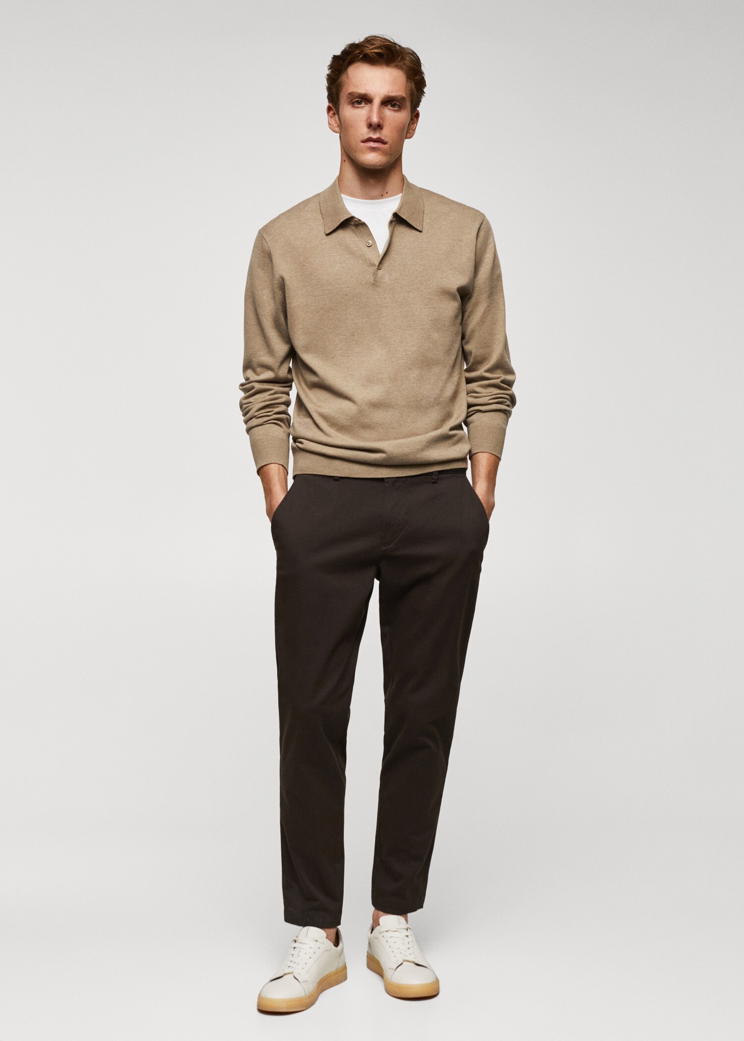 Celana panjang katun crop tapered - Tampilan Umum