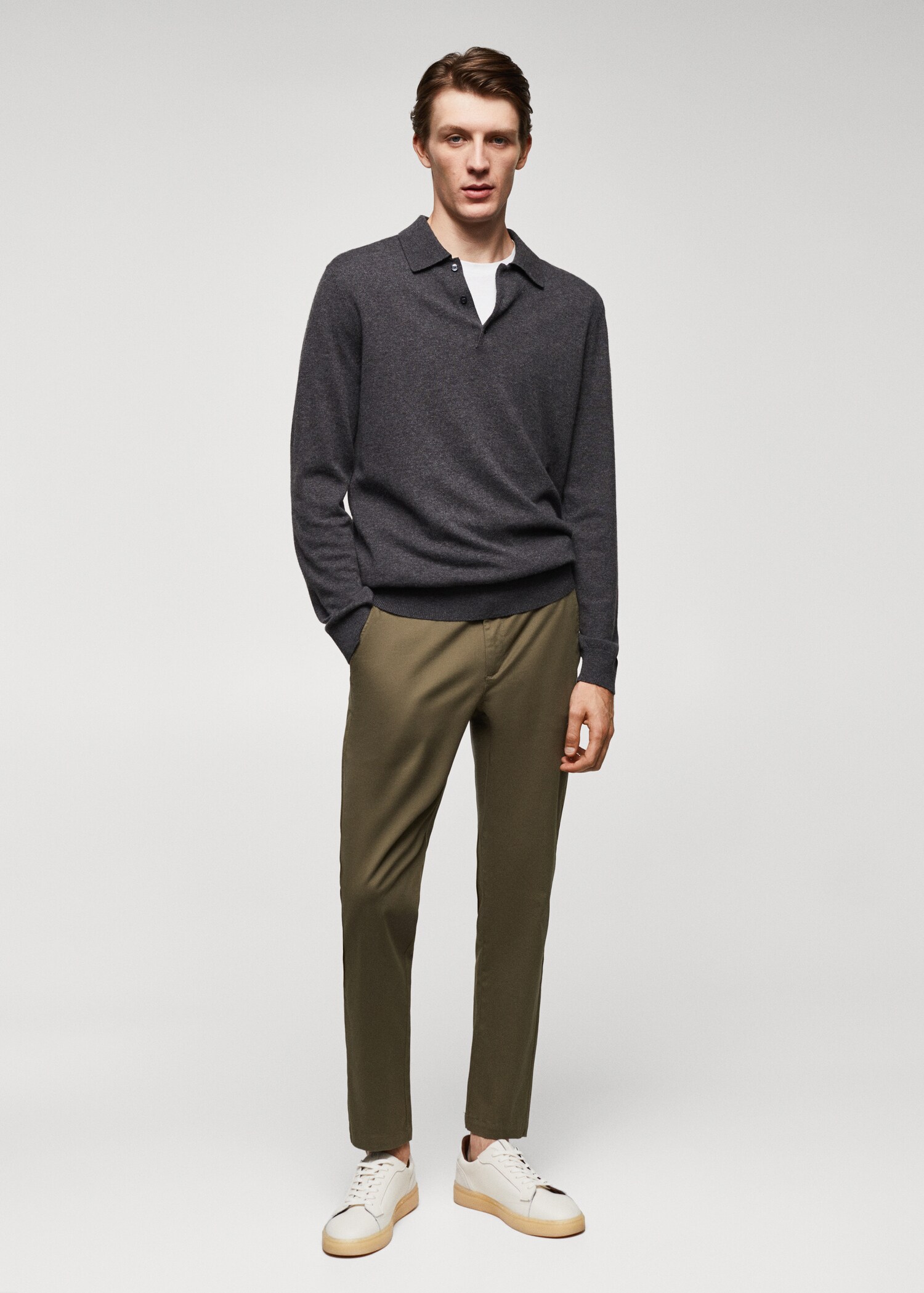 Celana panjang katun crop tapered - Tampilan Umum