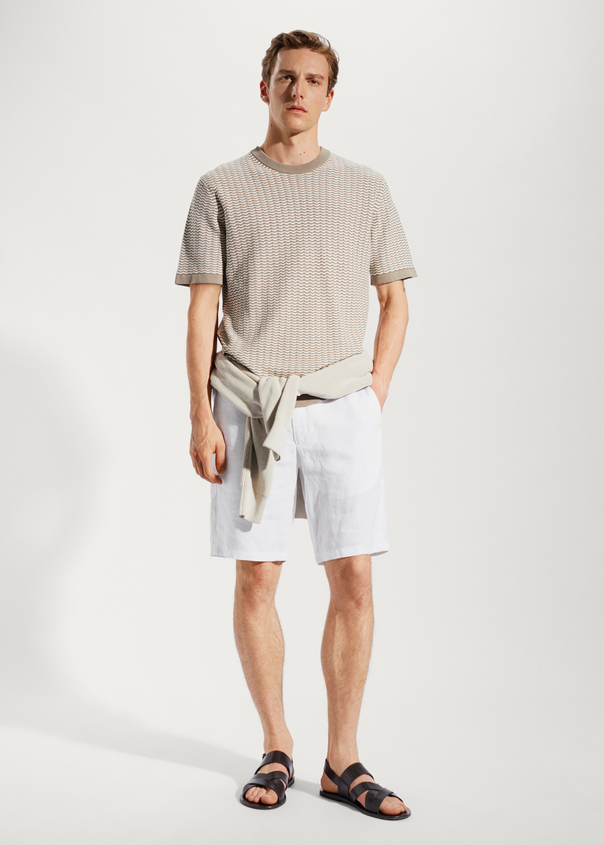 100% linen shorts - General plane