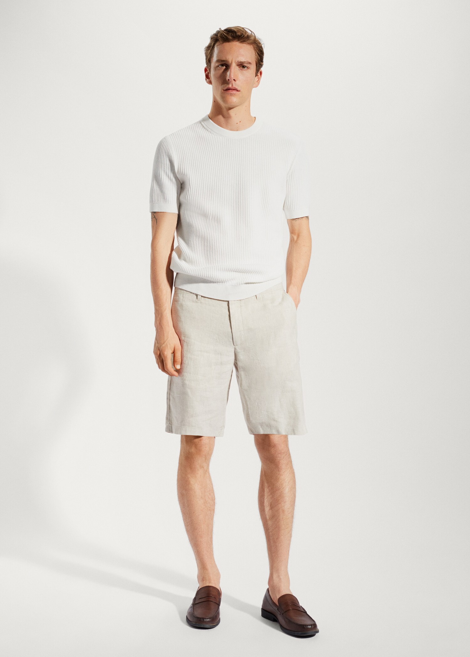 100% linen shorts - General plane