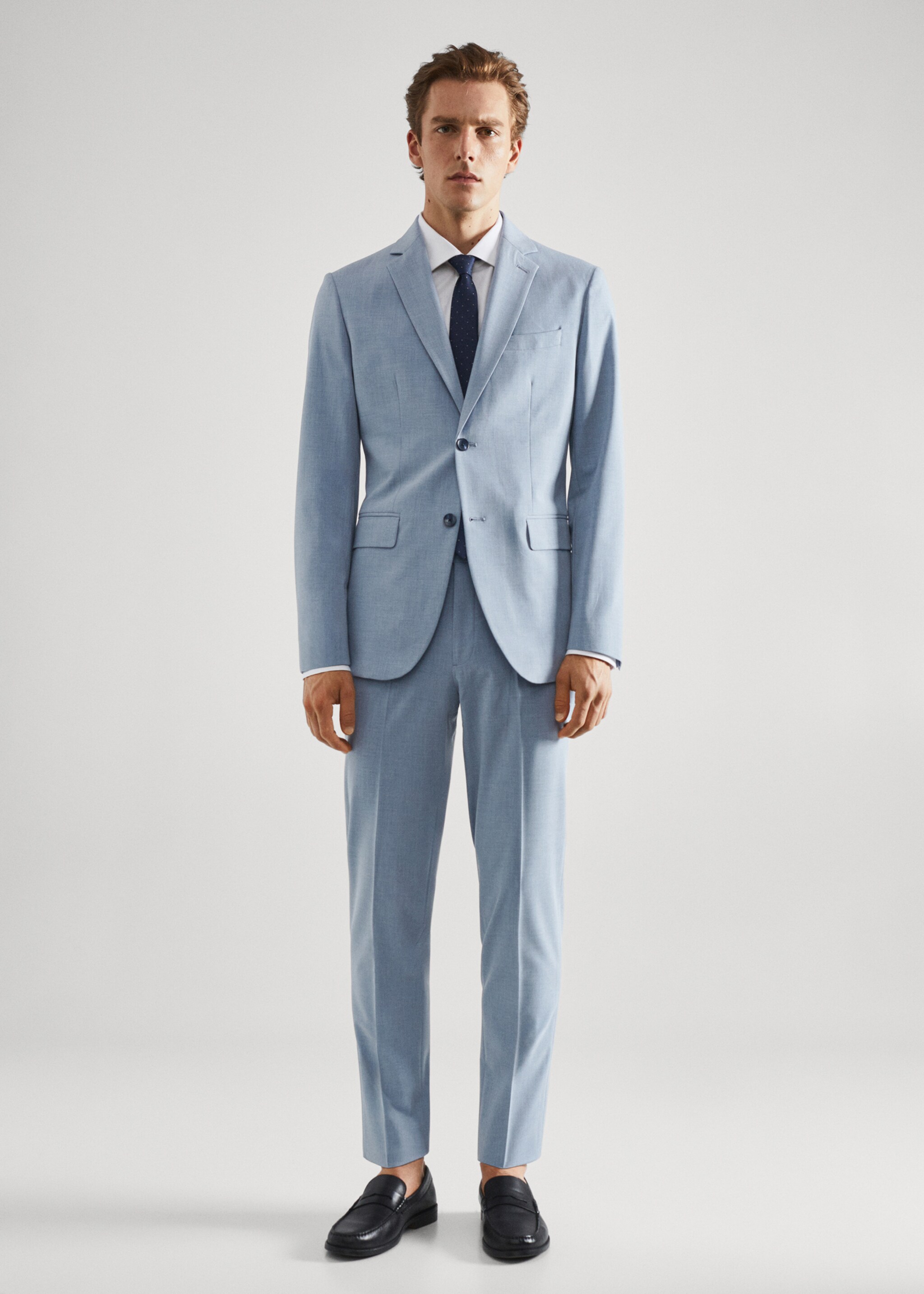 Костюмный пиджак slim fit из ткани стретч - Общий план