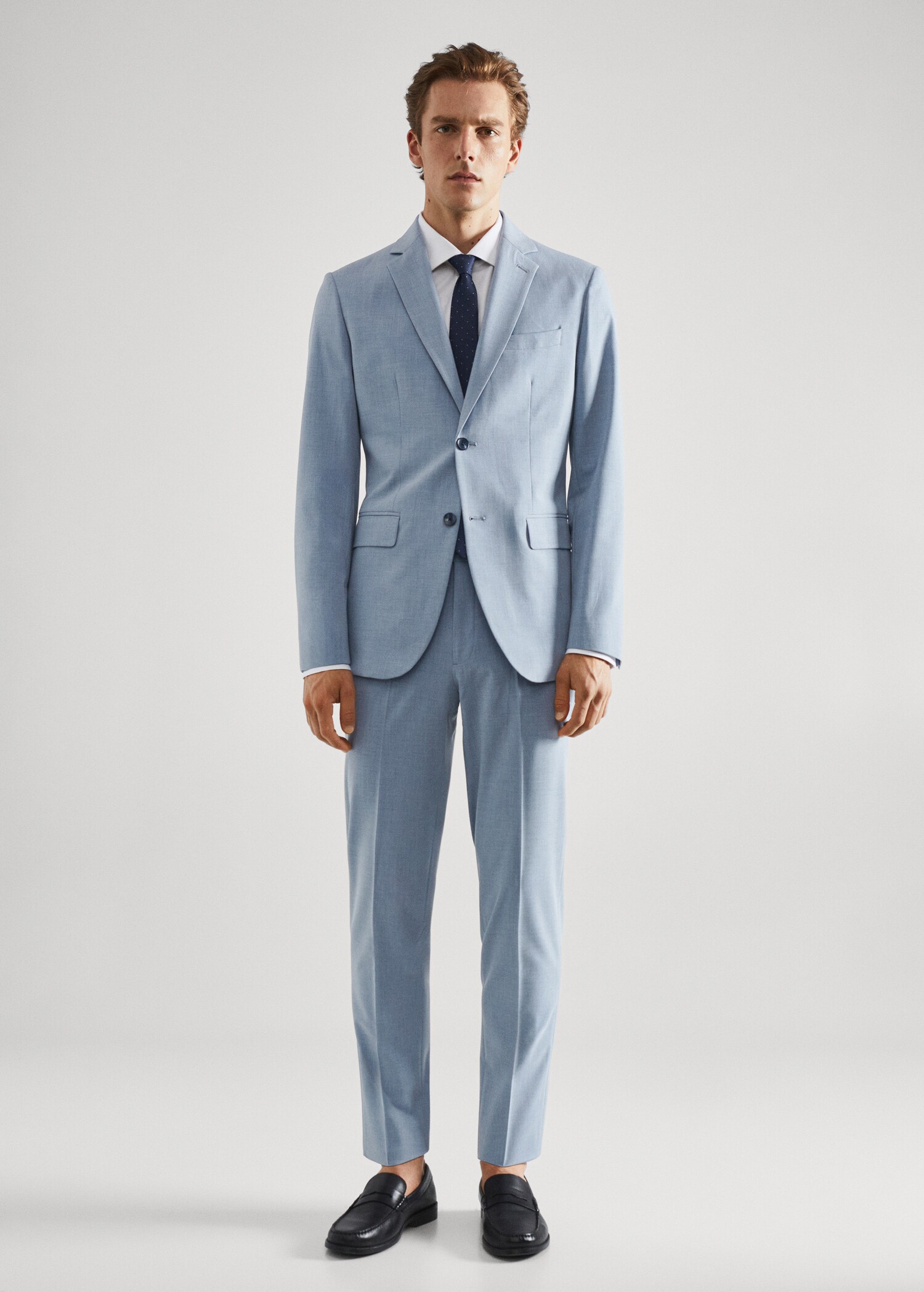 Костюмный пиджак slim fit из ткани стретч - Общий план