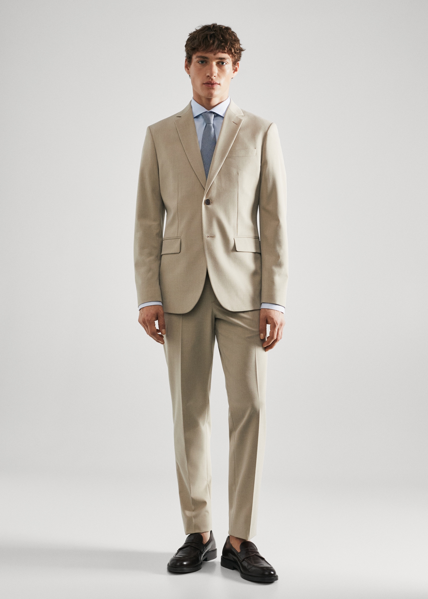 Chemise costume slim fit structurée - Plan général