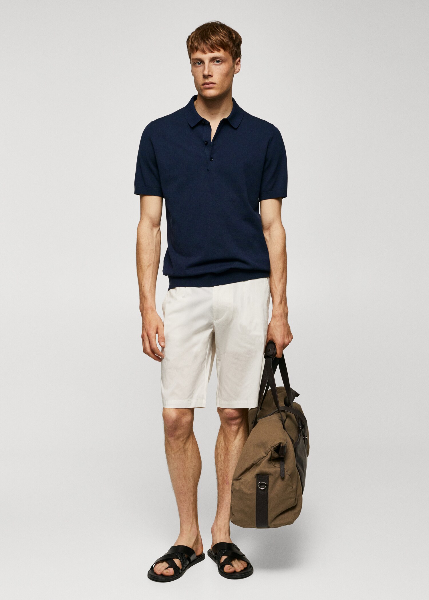 Fine-knit polo shirt - General plane