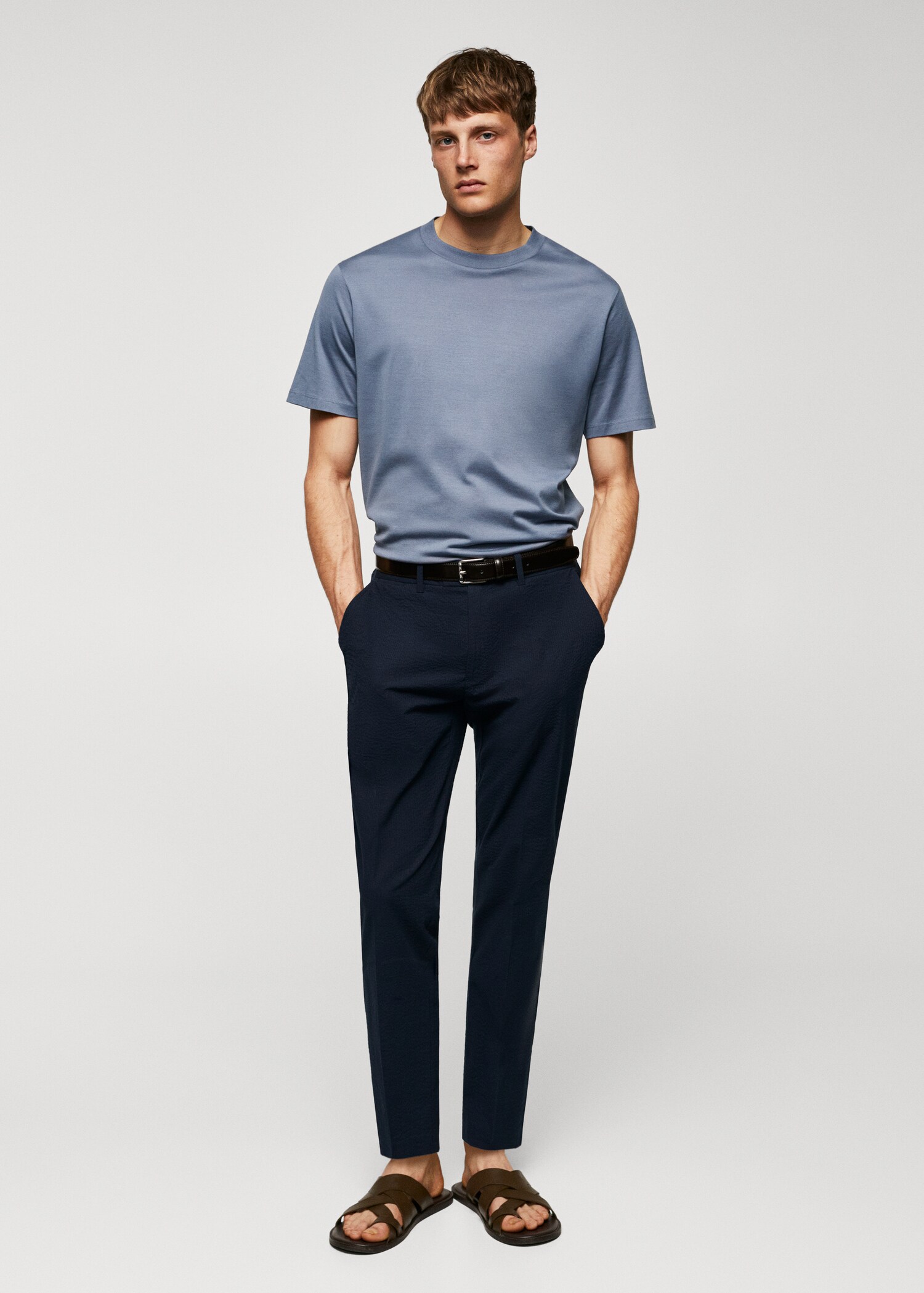 Mercerised regular-fit  t-shirt - General plane