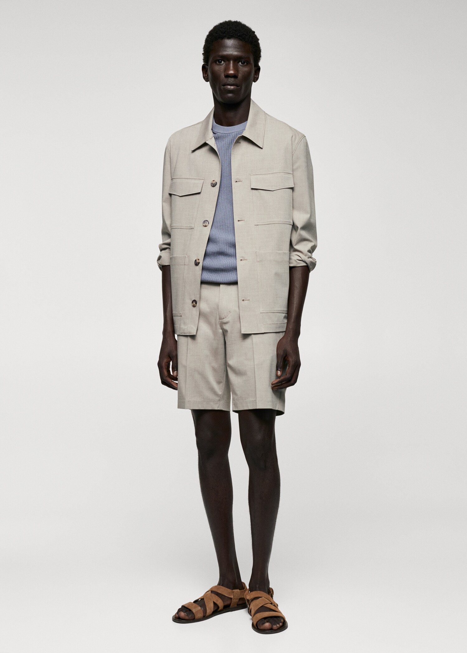Bermuda slim fit cintura ajustable - Plano general
