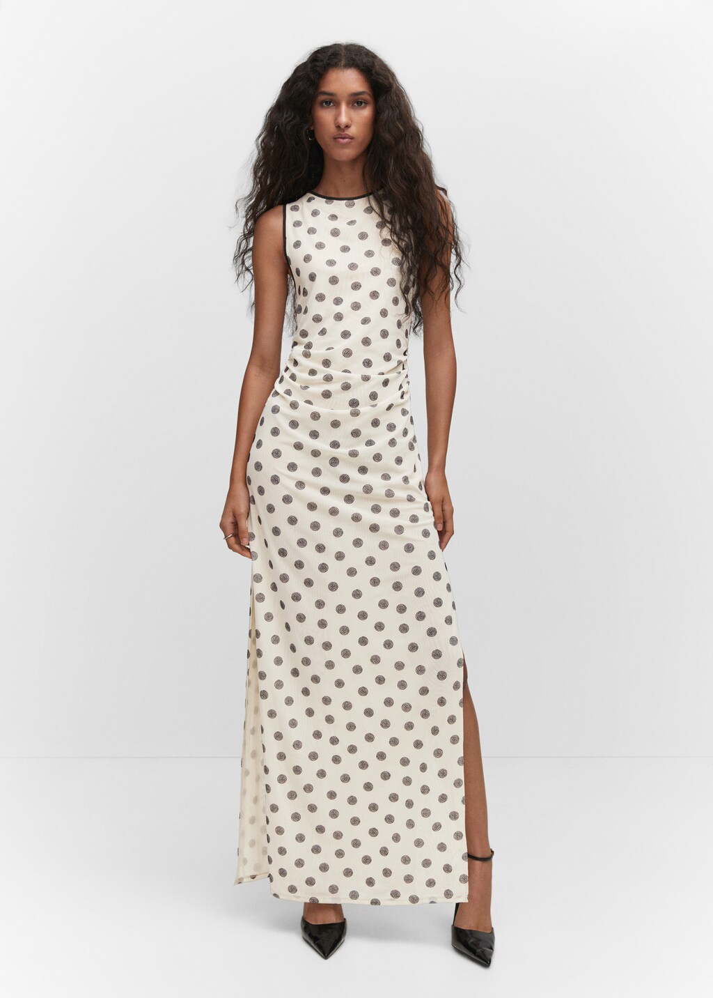 Robe longue à pois mango hotsell