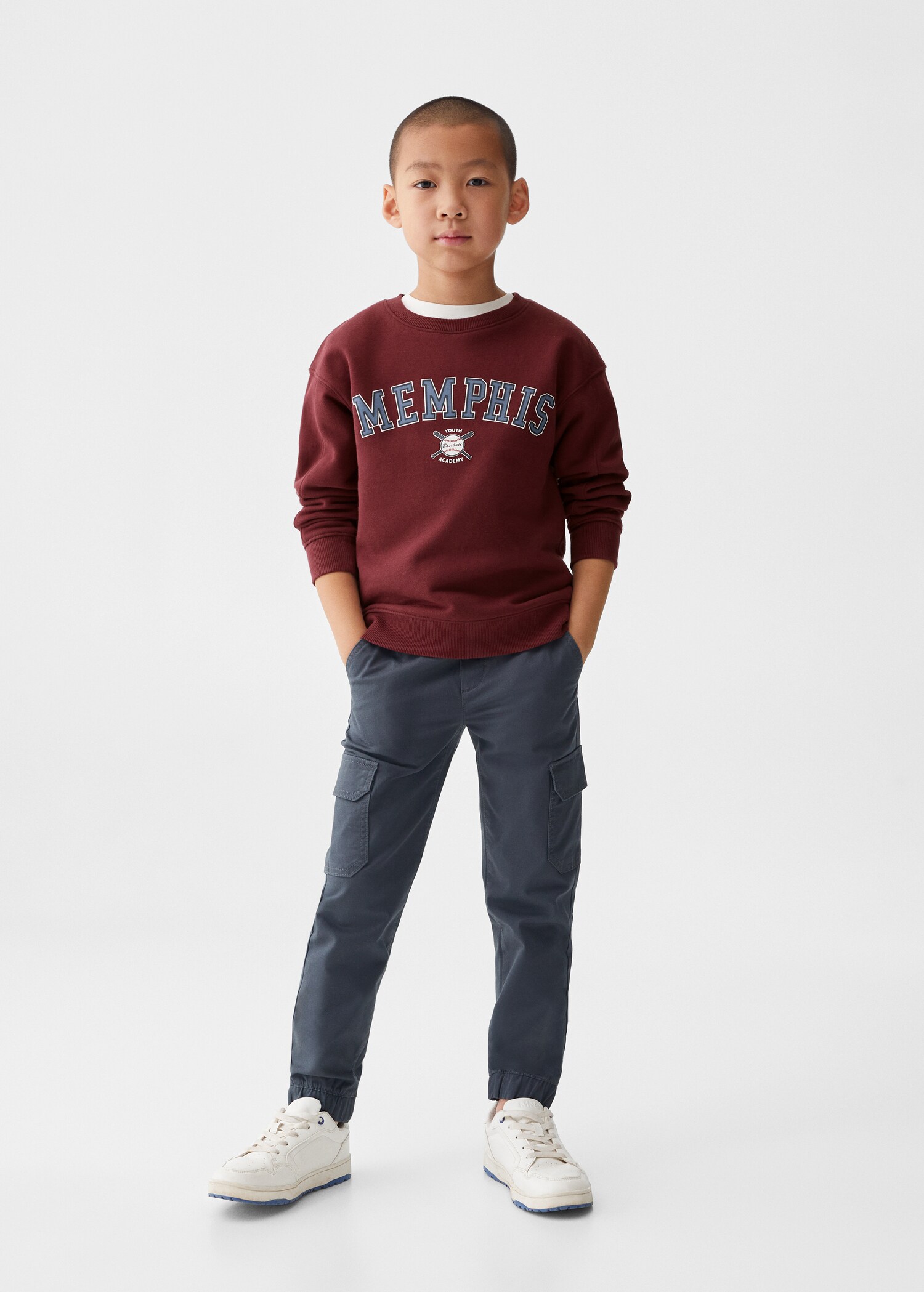 Sudadera mensaje estampado - Plano general