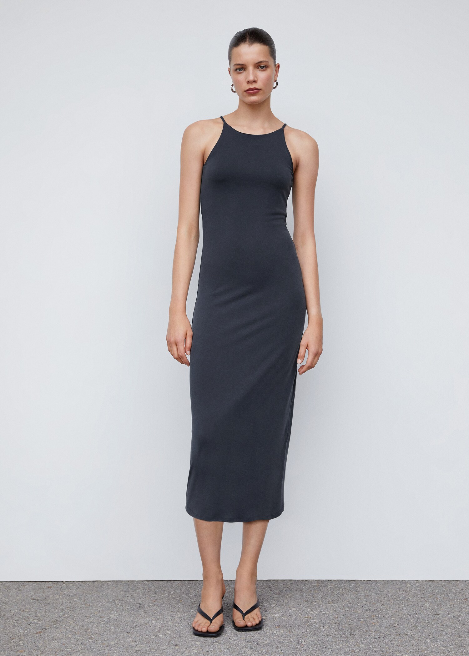 Vestido midi modal - Plano general