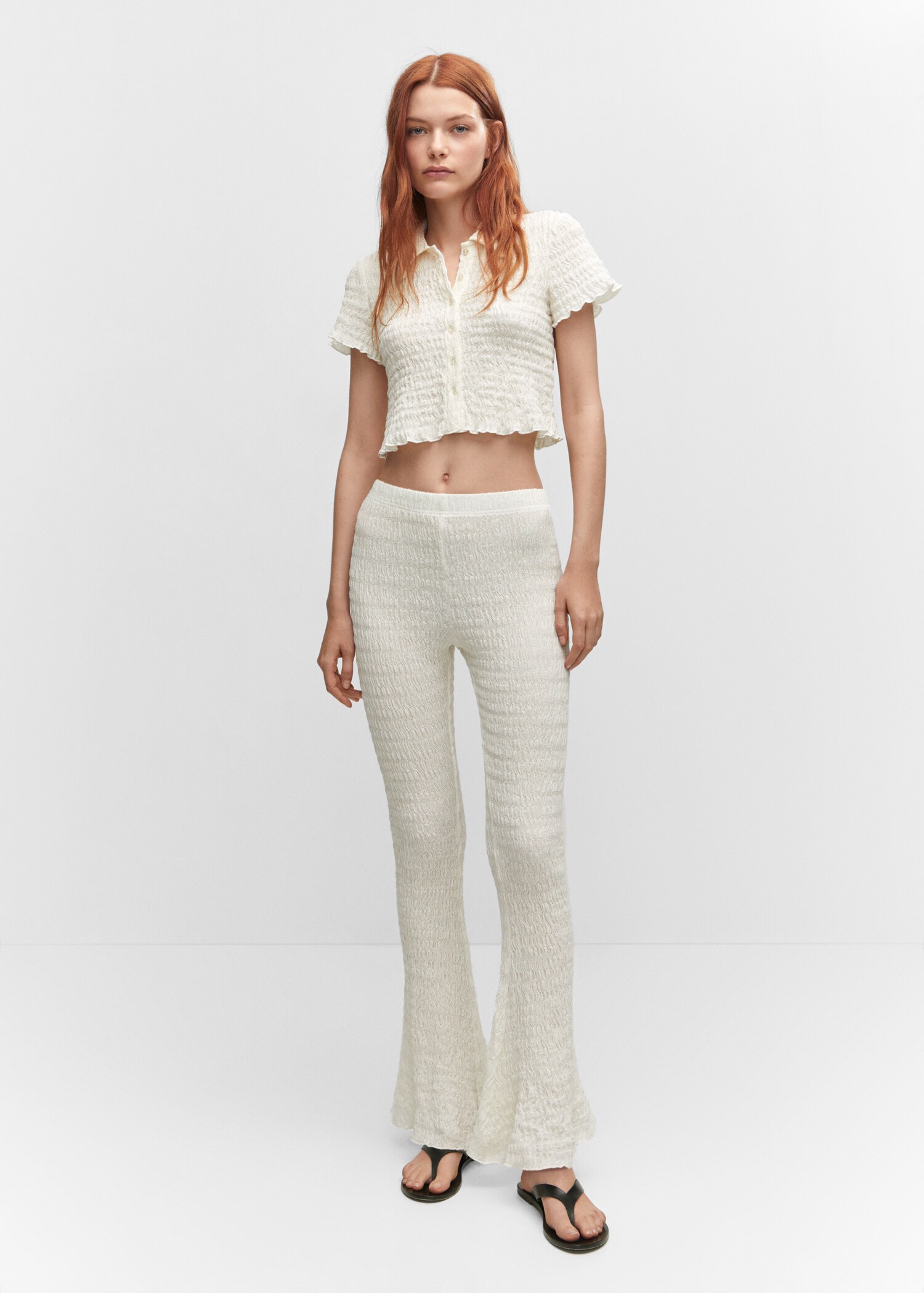 Camiseta textura crop - Plano general