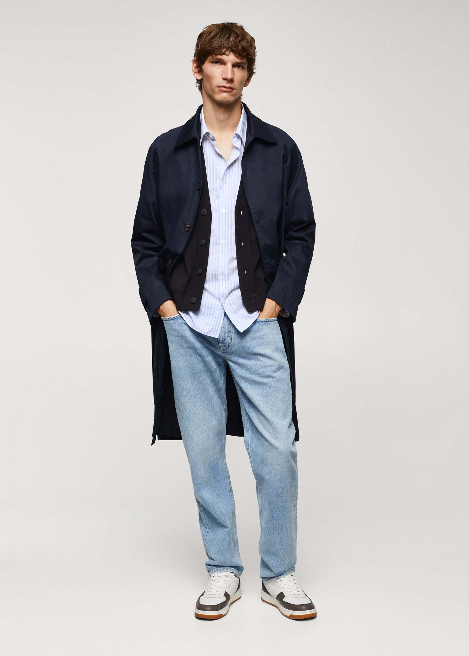 Chemise oversize coton rayures - Plan général