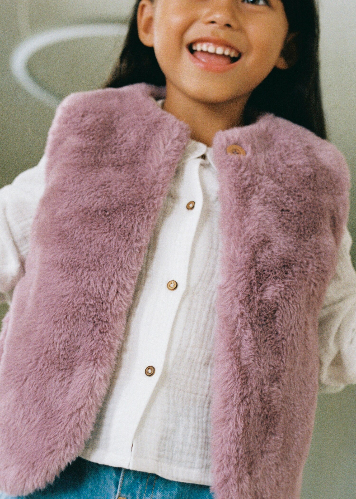 Fur-effect gilet - General plane