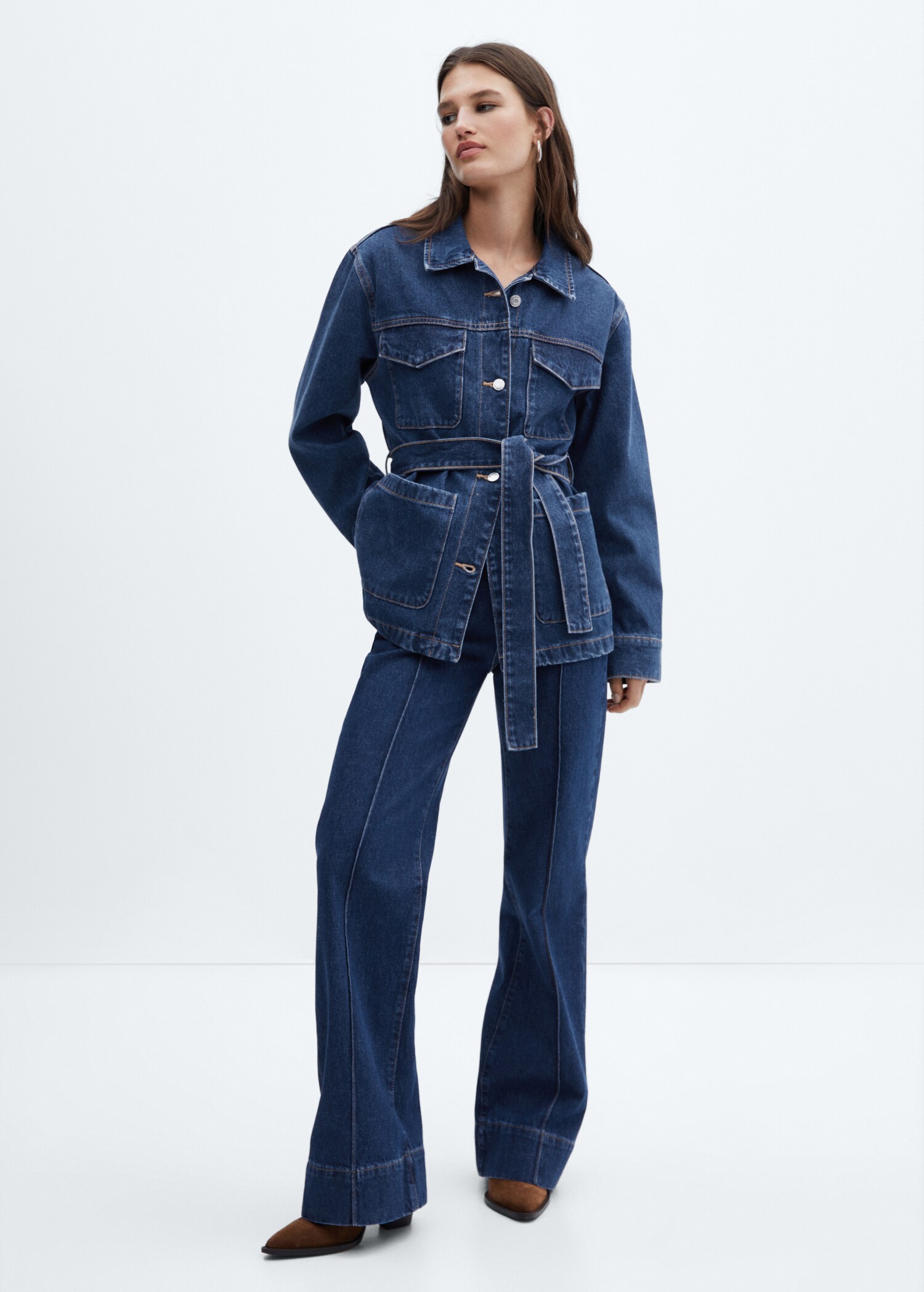 Blouson jean ceinture - Plan général