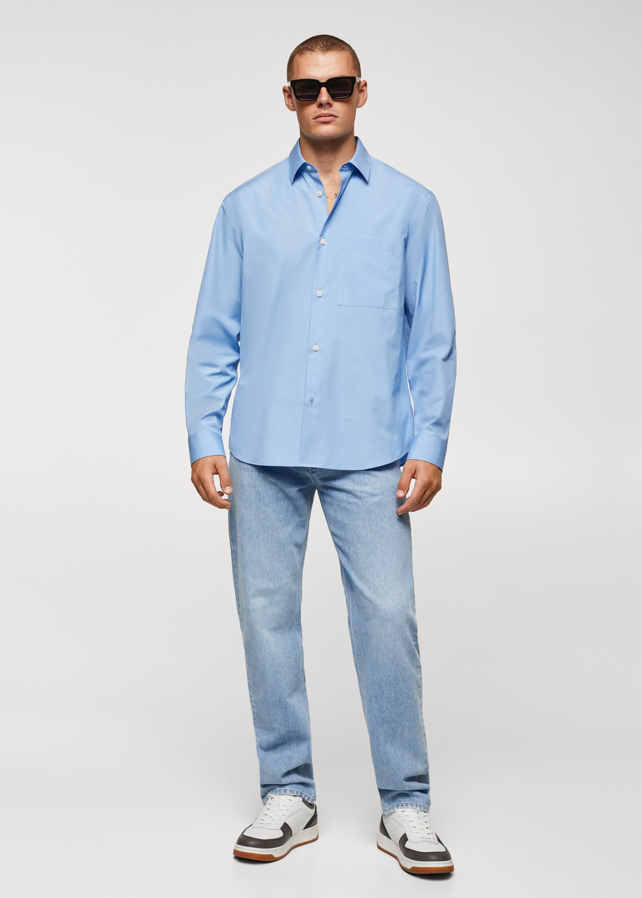 Relaxed-fit cotton pocket shirt - Plan general