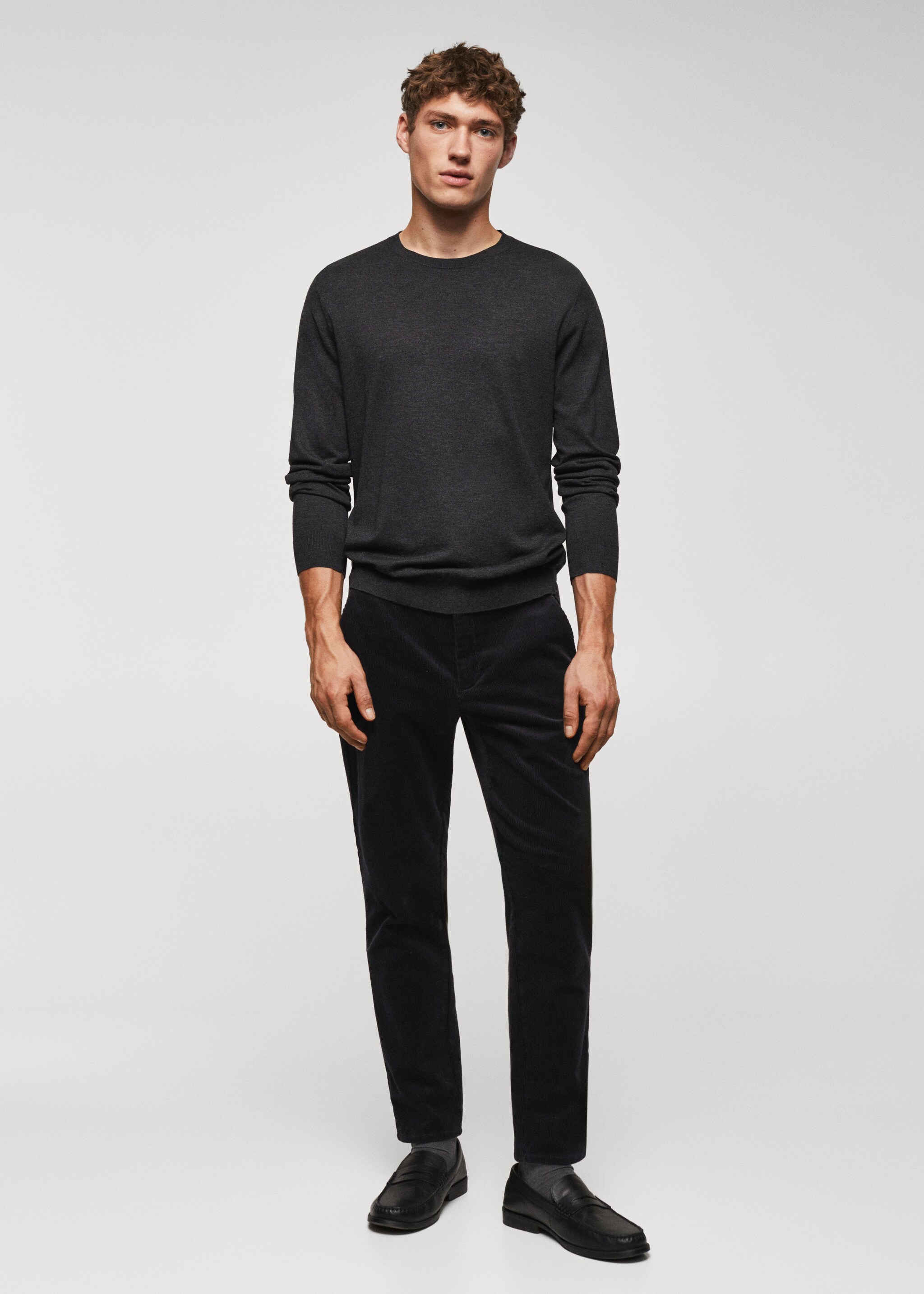 Corduroy slim fit crop pants - General plane