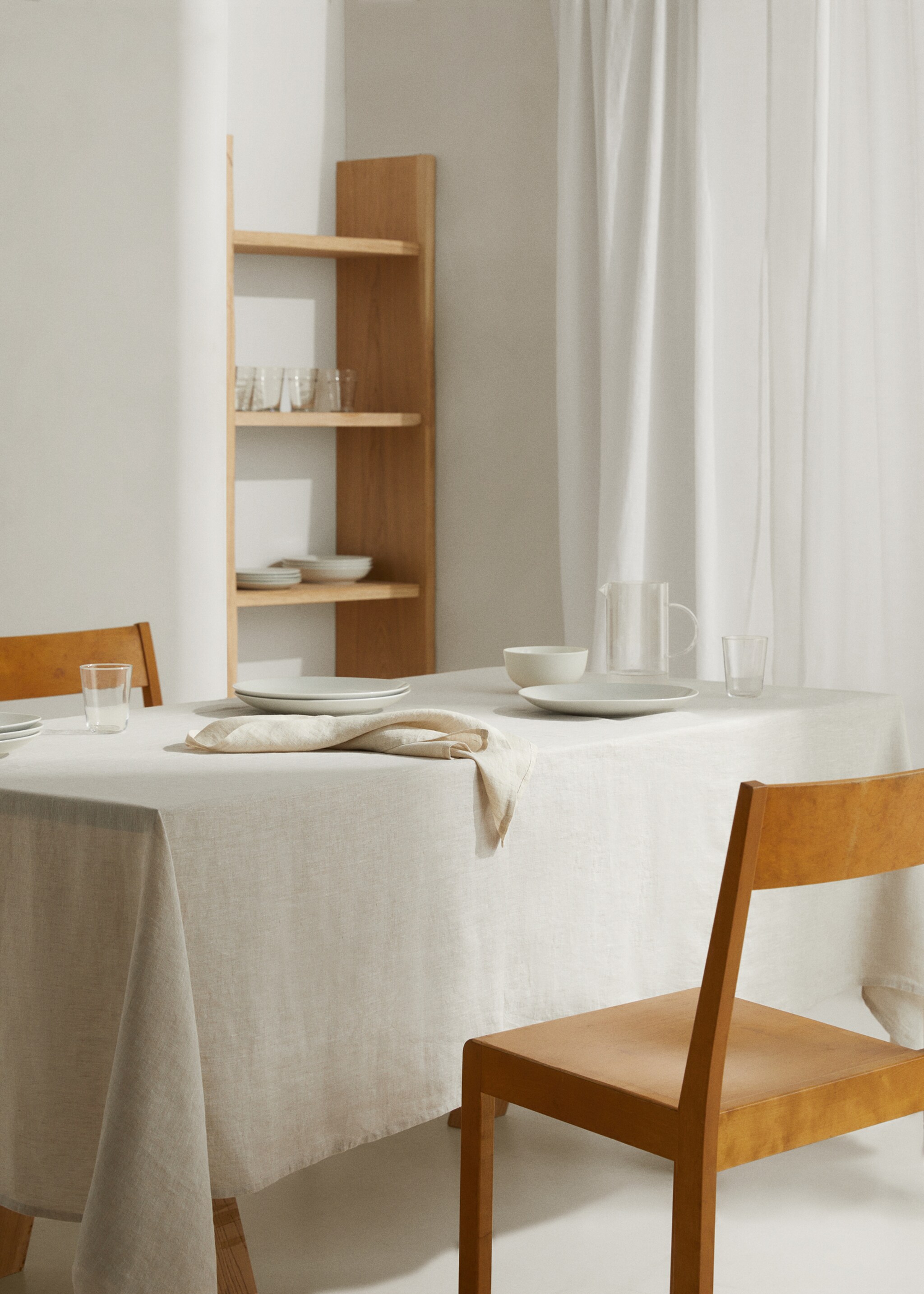 100% linen tablecloth 170x170cm - General plane