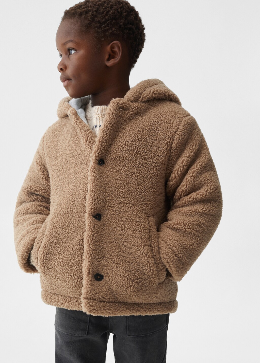 Shearling coat boys on sale