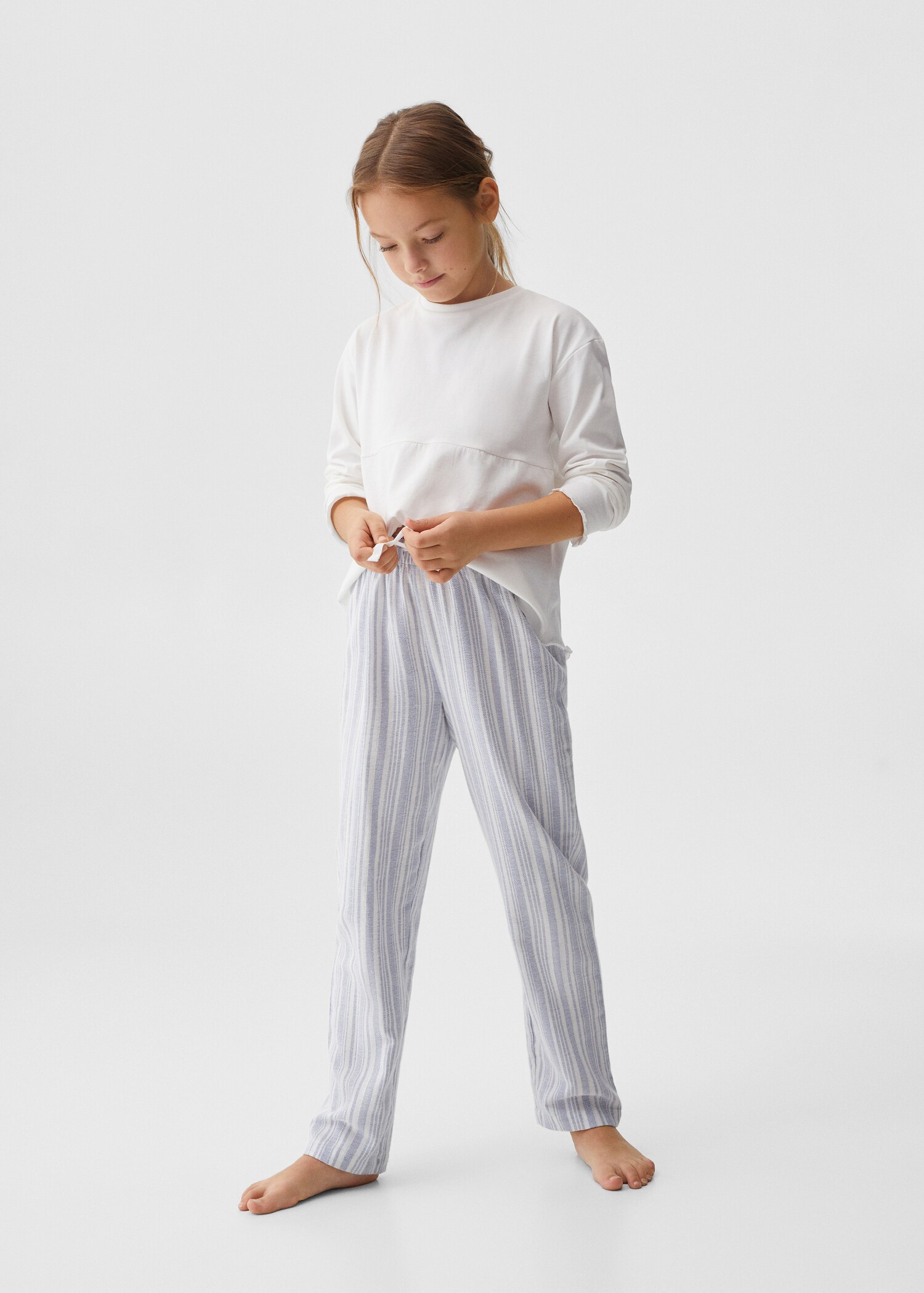 Striped cotton long pyjama - Загальний план