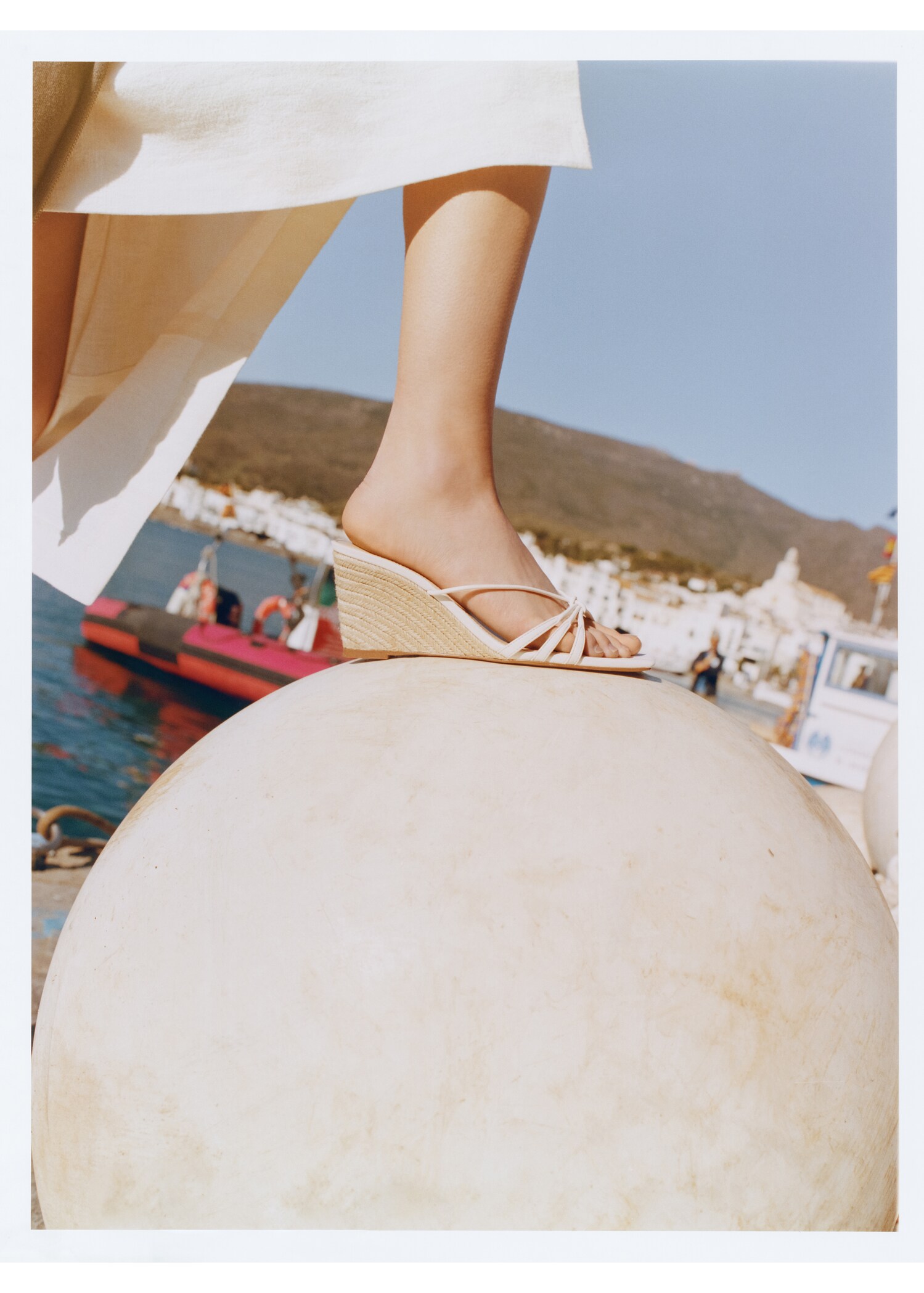 Wedge strips sandals - General plane