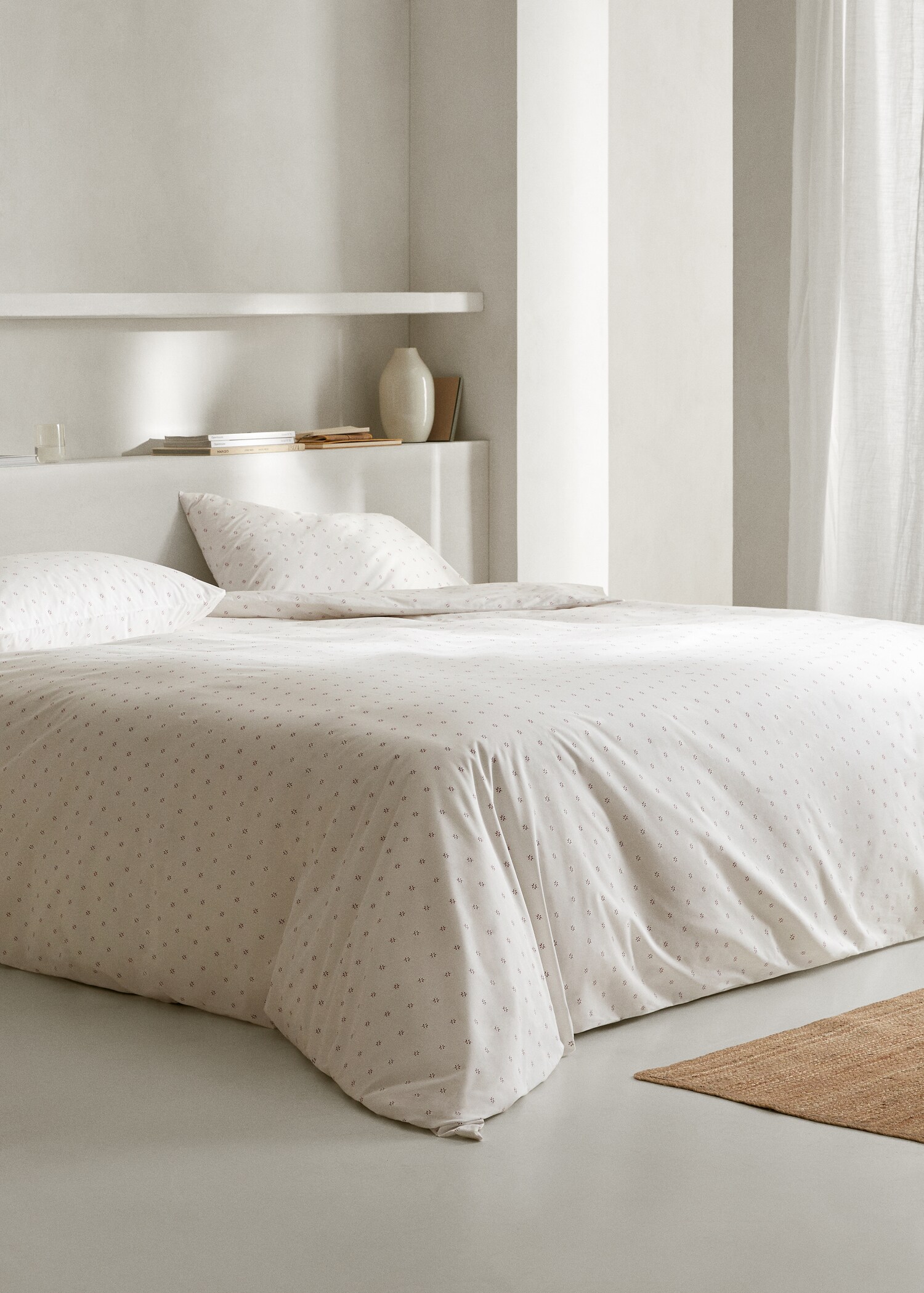 Housse de couette imprimée fleurs Lit 150/160 cm  - Plan général