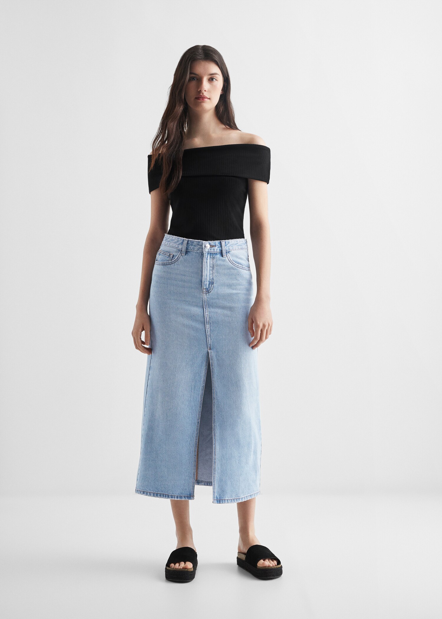 Ribbed crop top - General plane