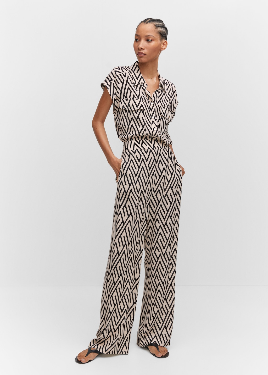 Pantalon imprimé femme hot sale