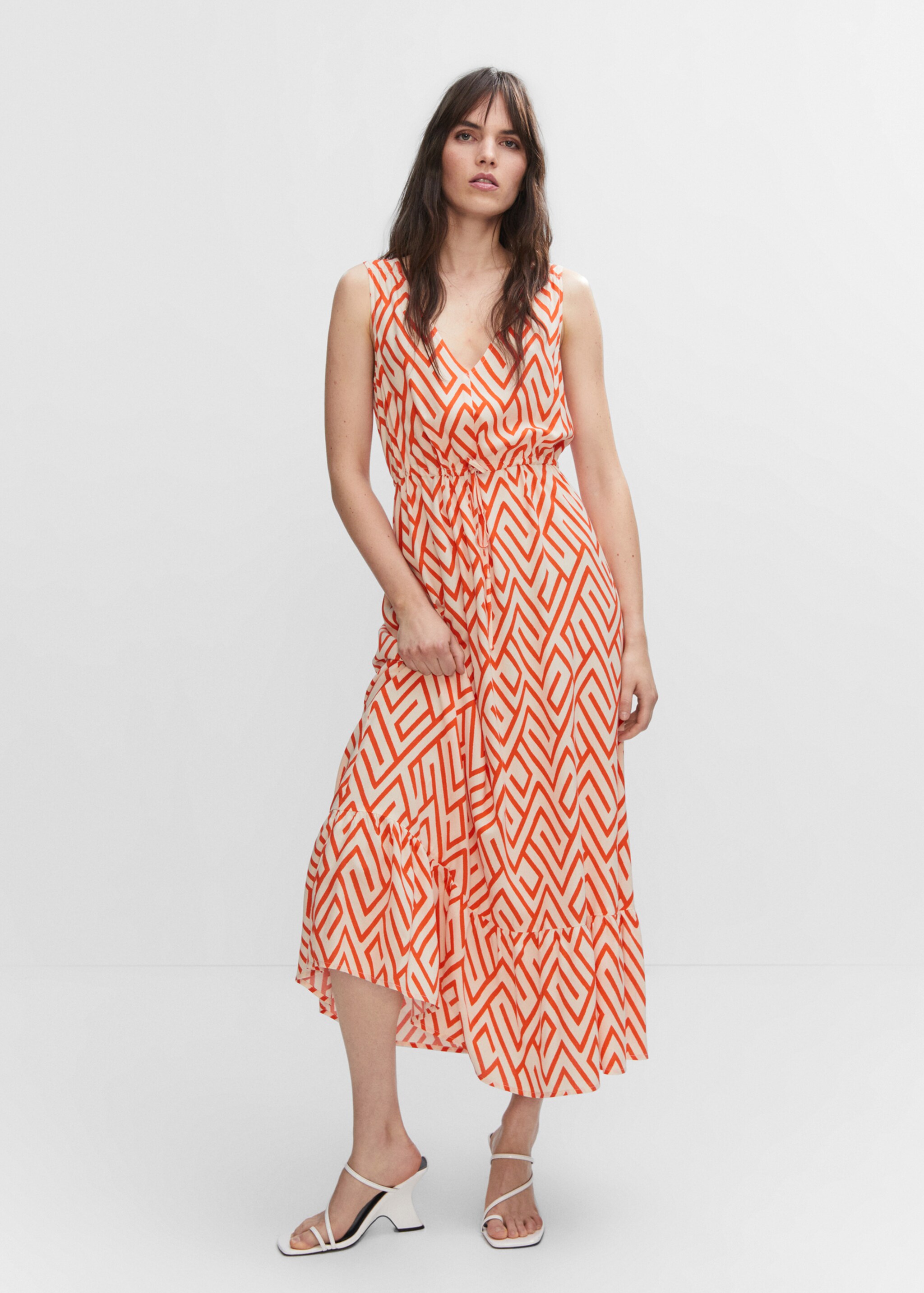Vestido estampado lazo - Plano general