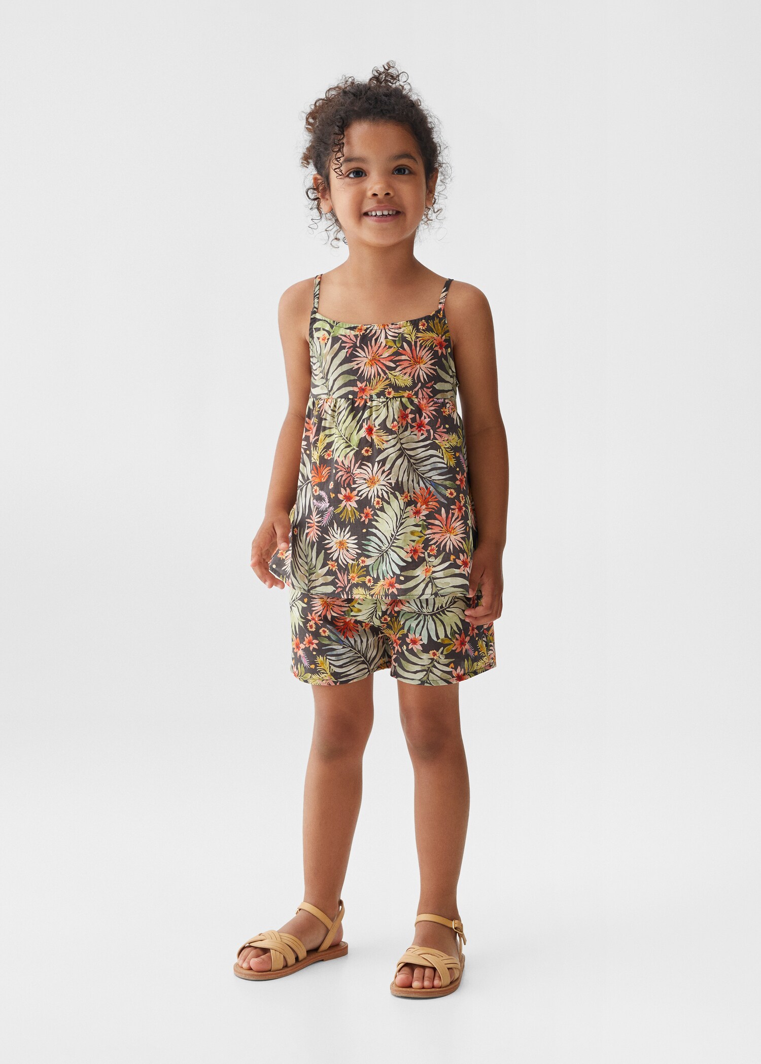 Printed cotton blouse - General plane