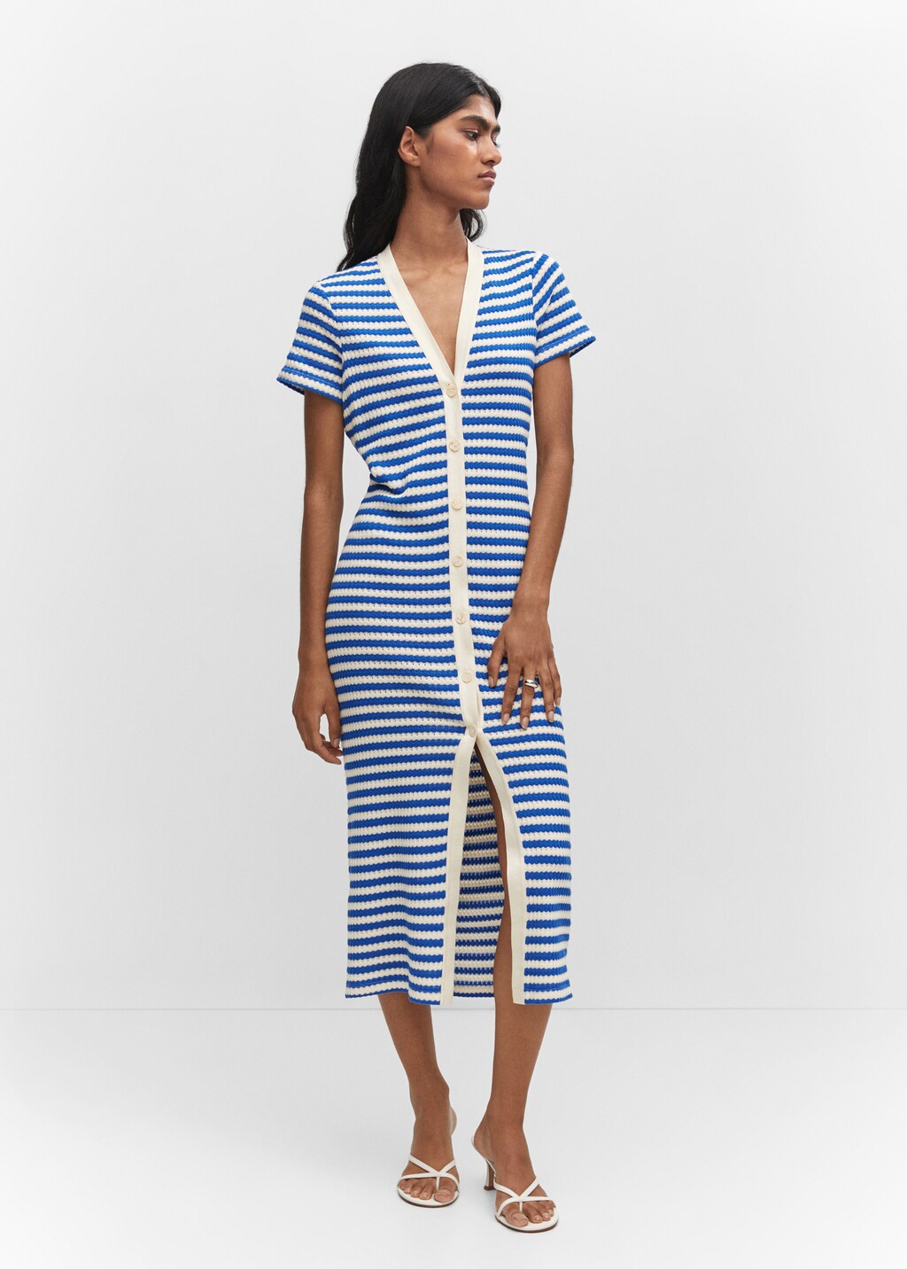 Sleeve Jersey Dress Canada Striped Jersey Dress Women MANGO Niger