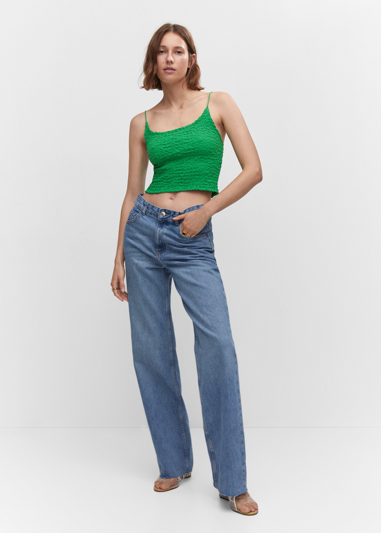 Textured crop top - General plane