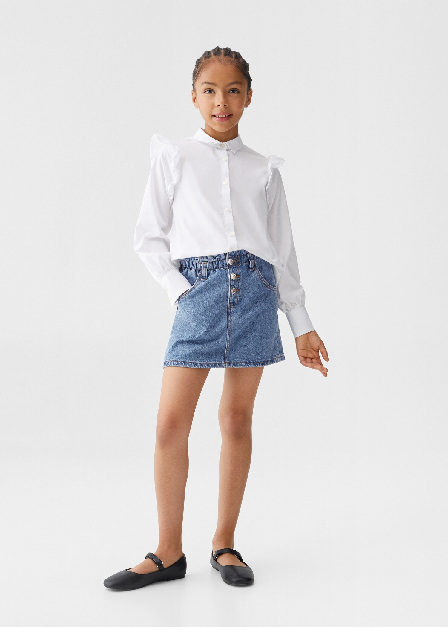 Falda denim paperbag - Plano general