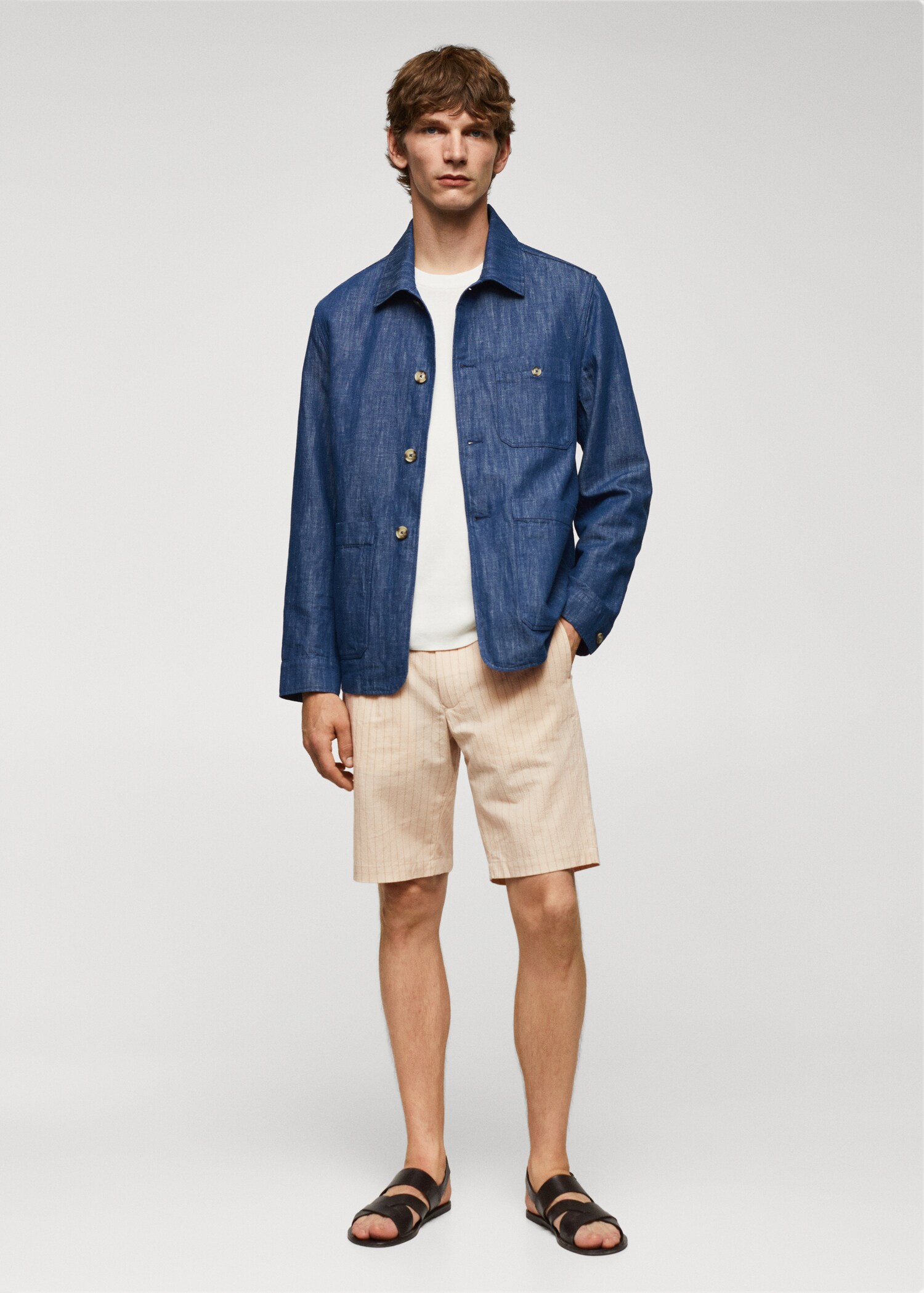 Bermudas seersucker raya diplomática - Plano general