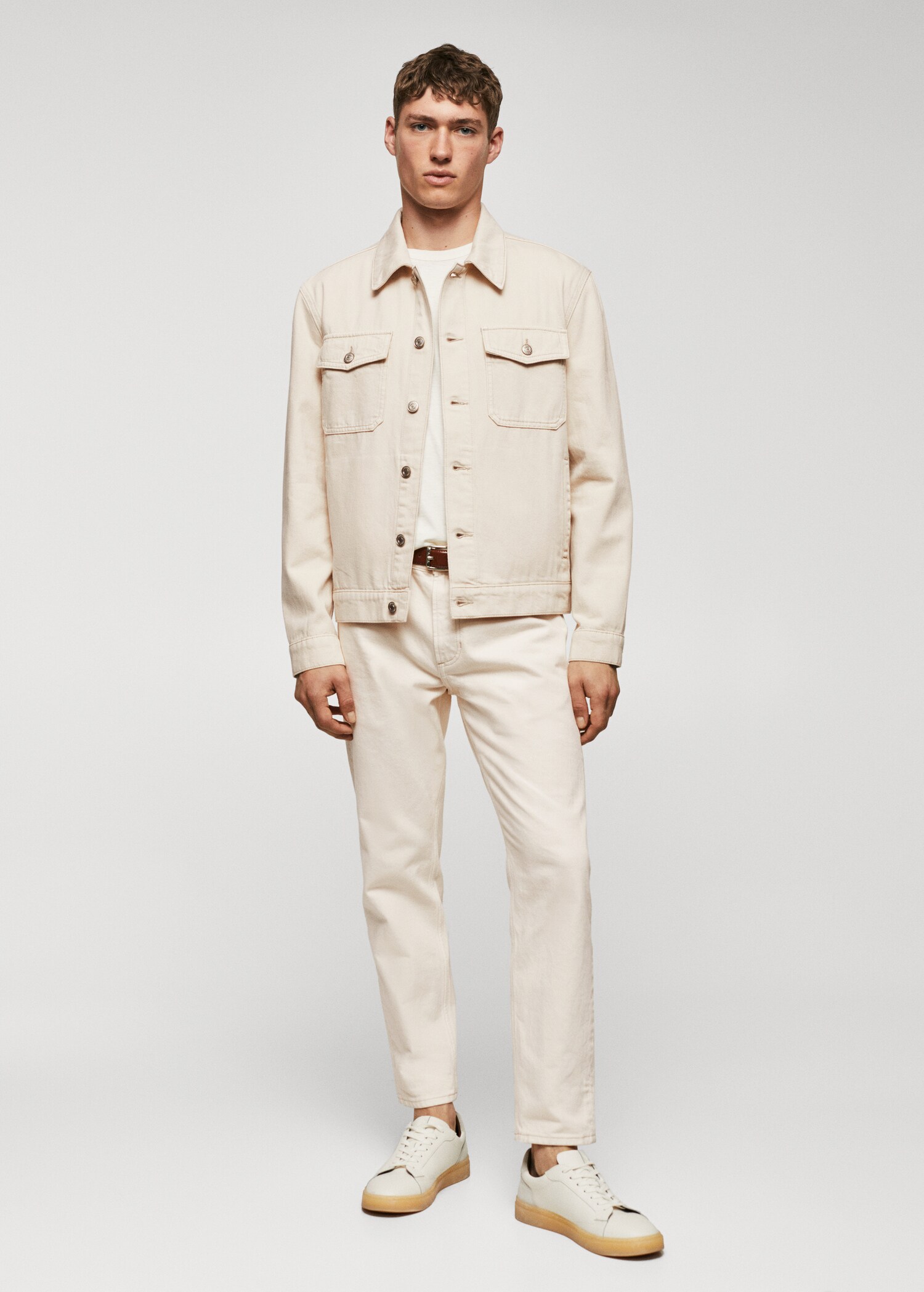 Pocketed denim jacket - General plane