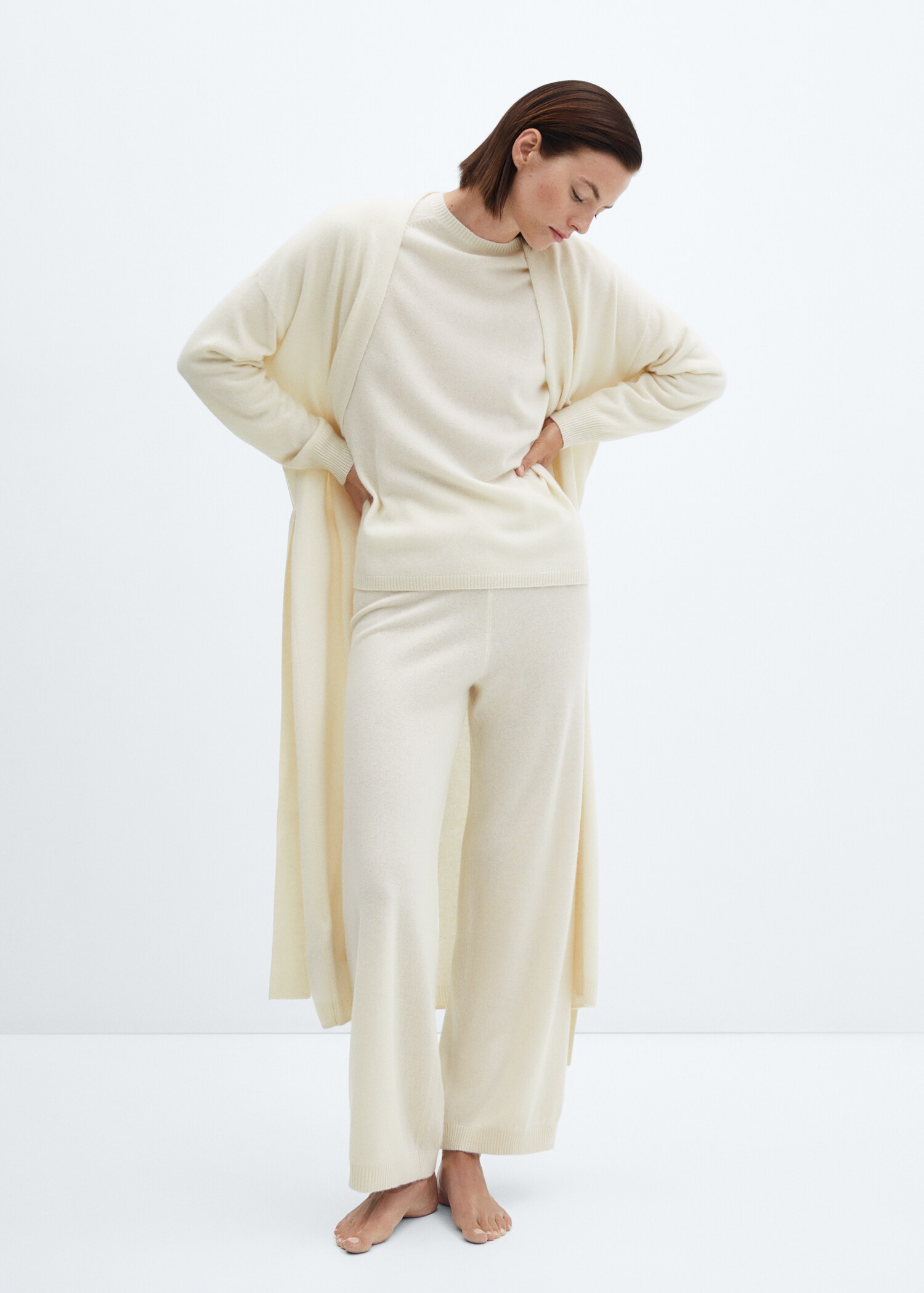 Cardigan 100% caxemira - Plano geral
