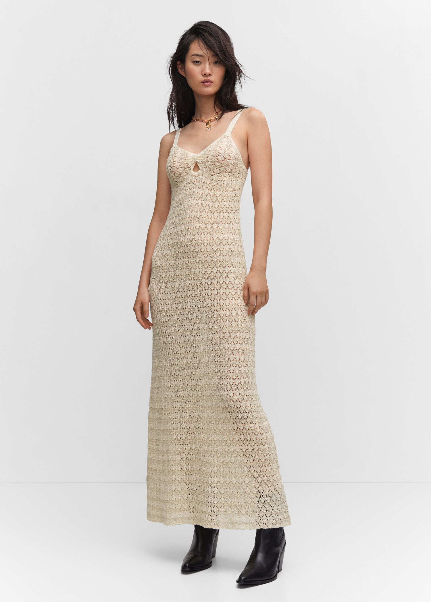 Crochet long dress - General plane