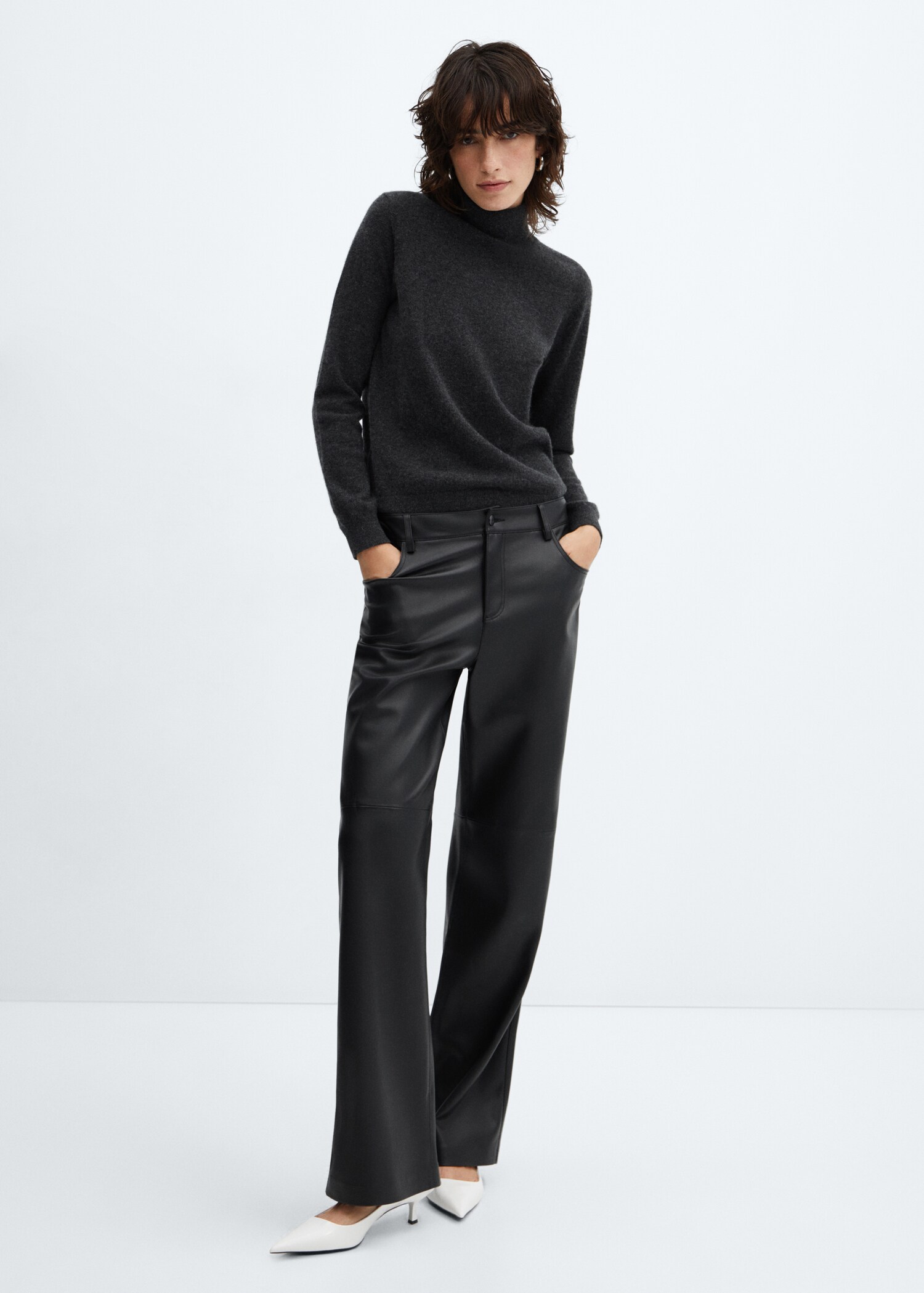 Pantalon taille normale similicuir - Plan général