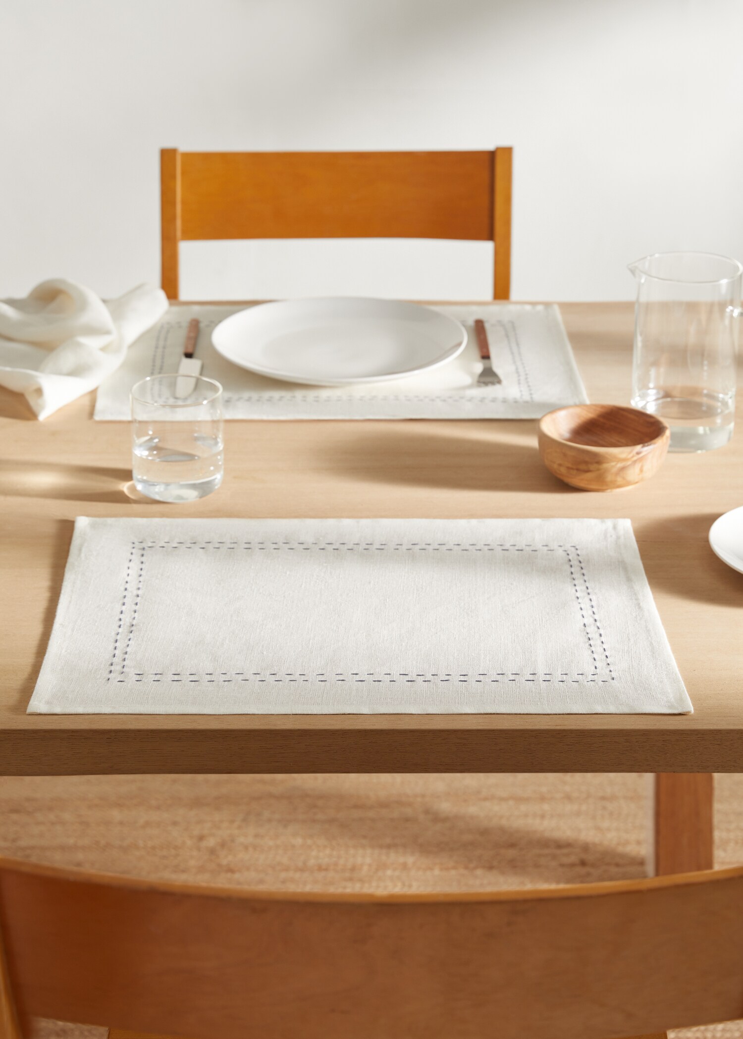 Set de table surpiqûre contrastée 35x50 cm - Plan général