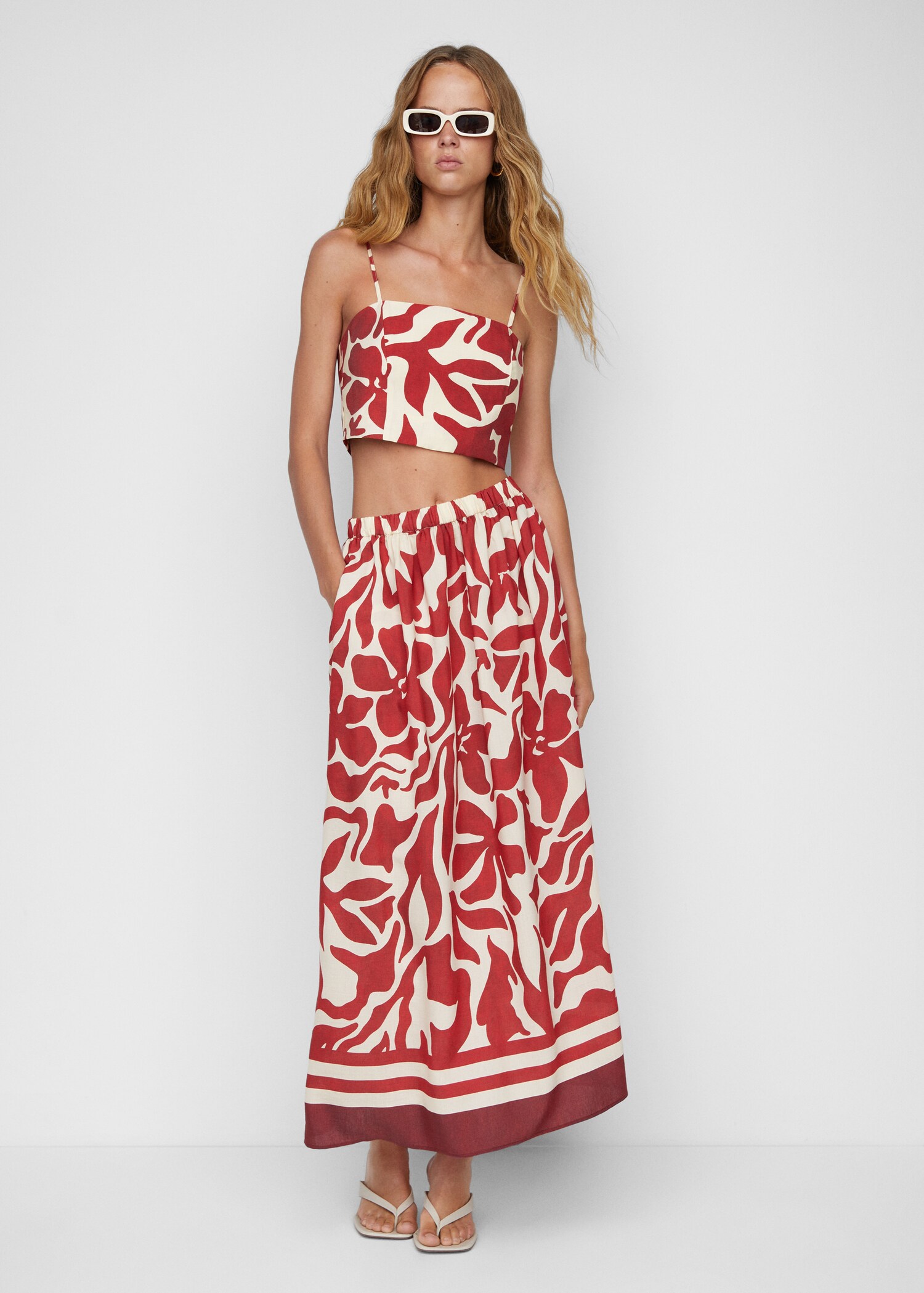 Printed flared skirt - General plane